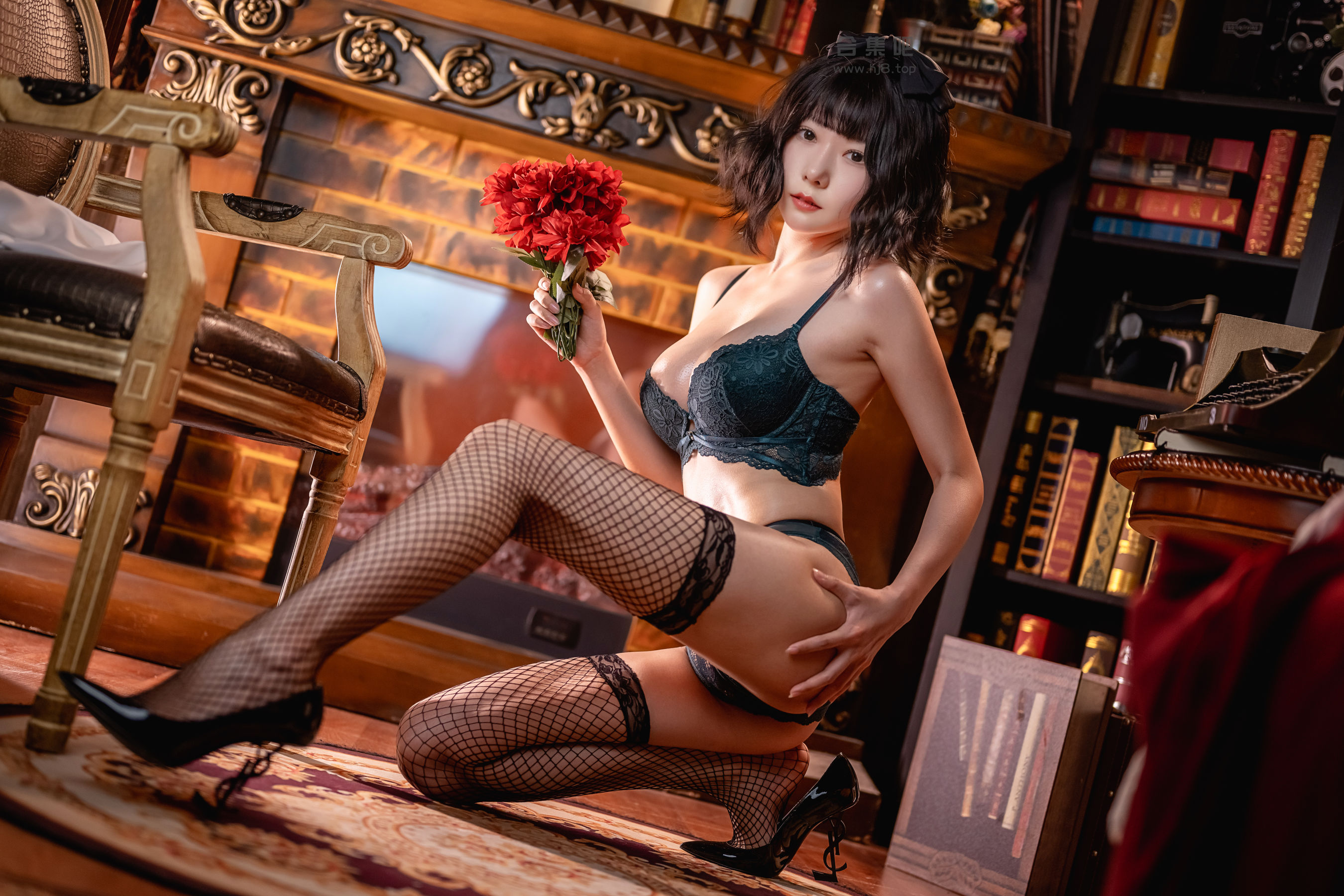 香草喵露露写真 - 衬衫套装-图38