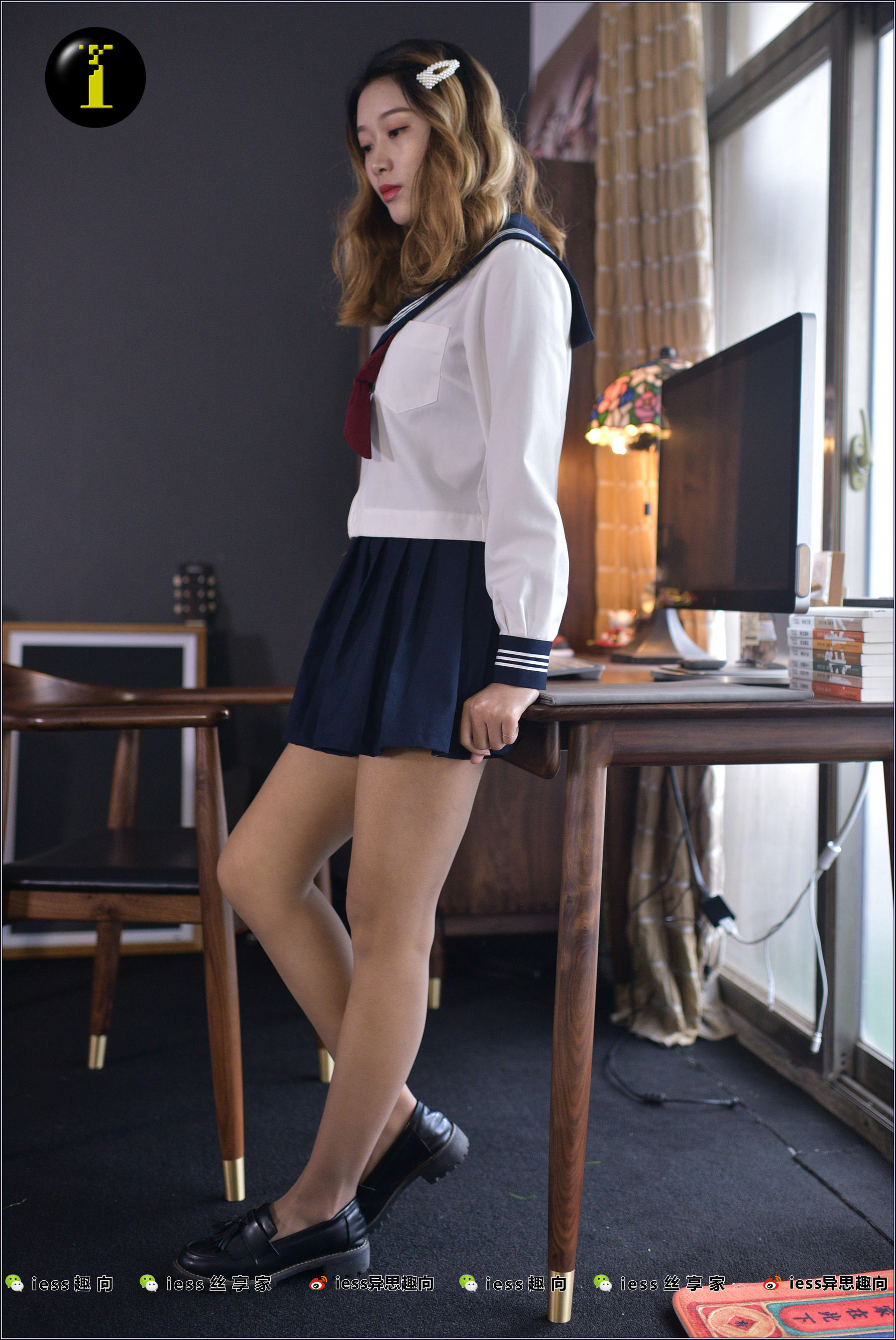 002 模特婧婧 《黑妹的JK学生服》-图76