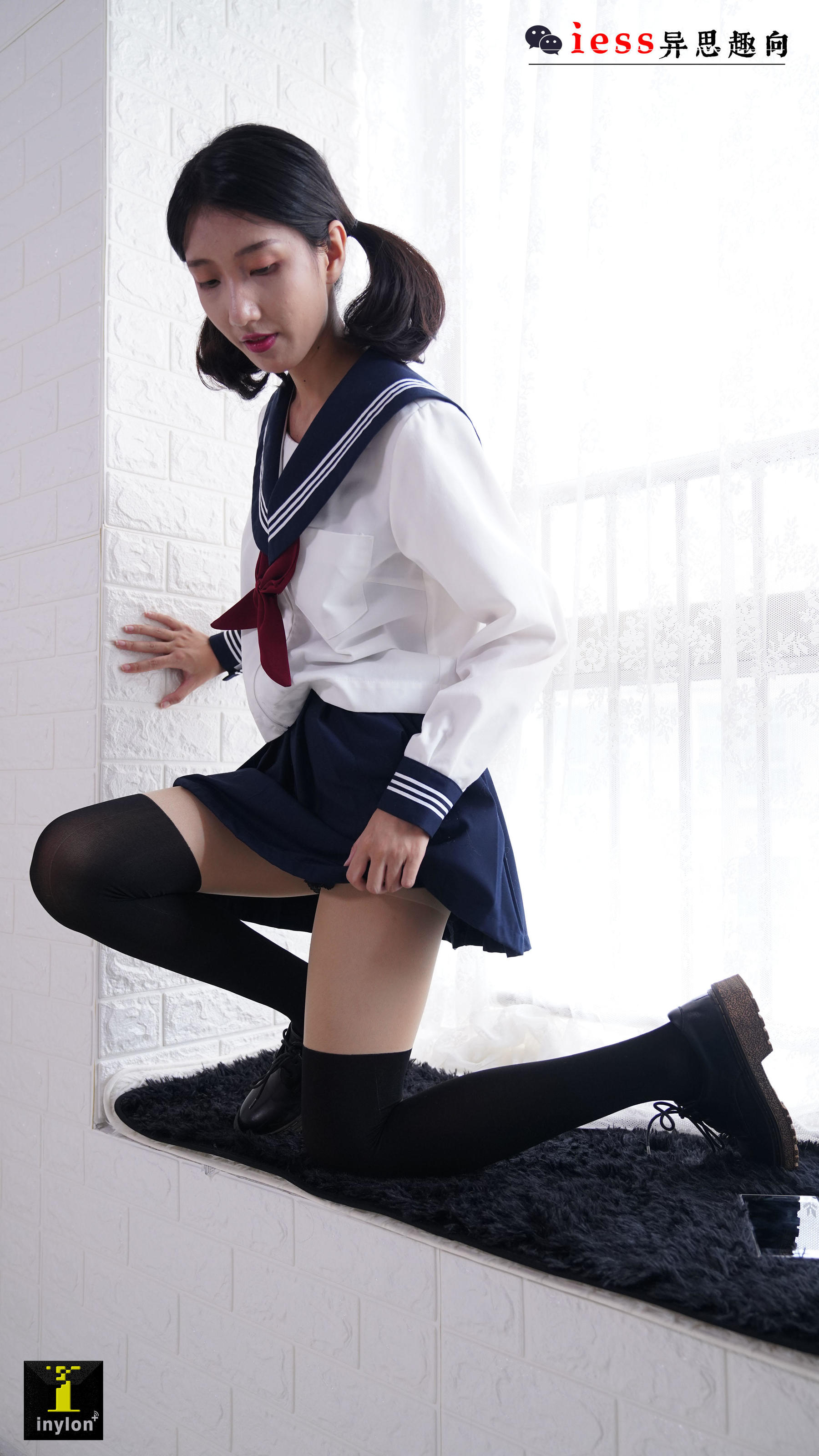 133 模特森爷 《假双短JK袜》-图10