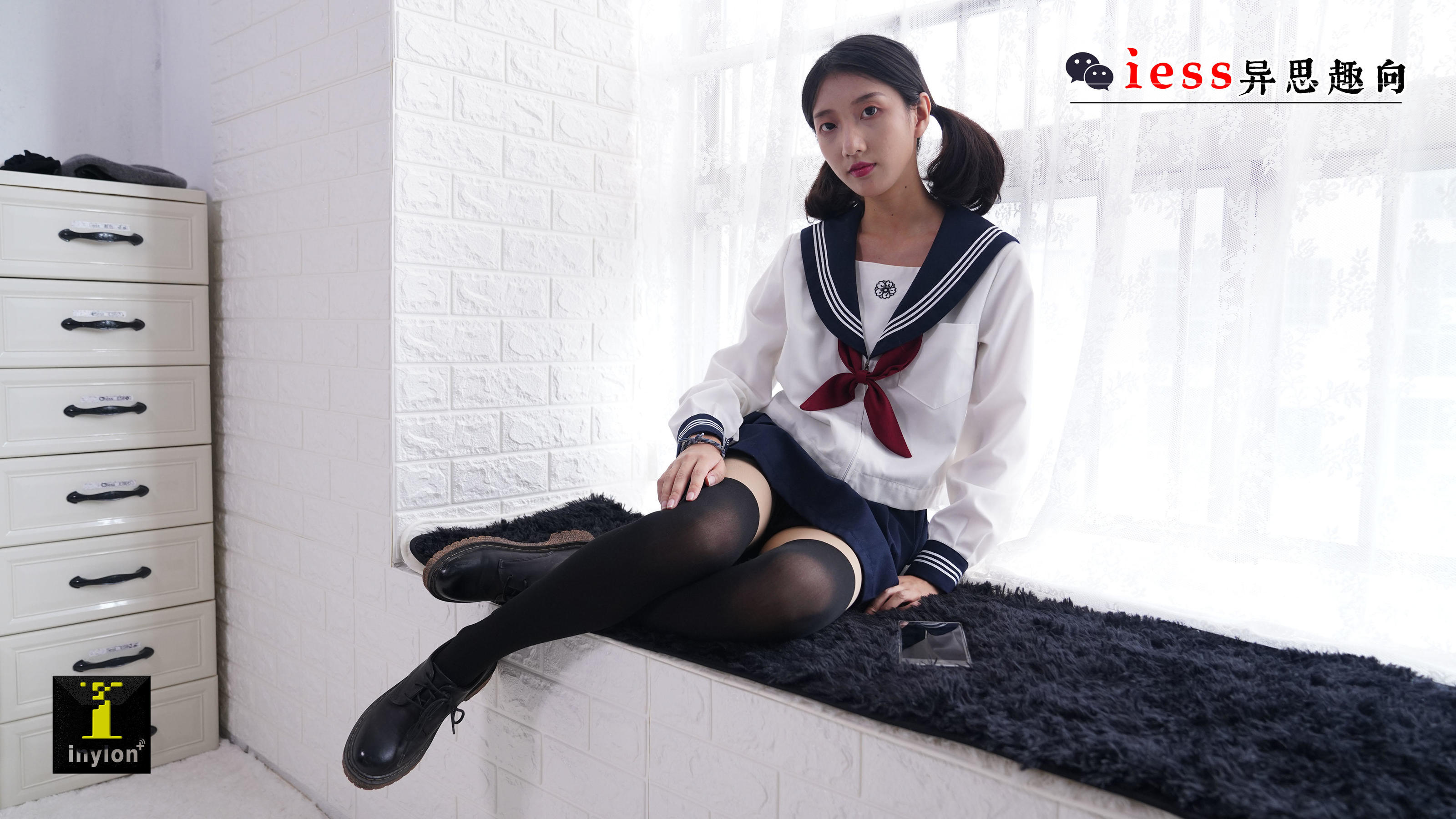 133 模特森爷 《假双短JK袜》-图5