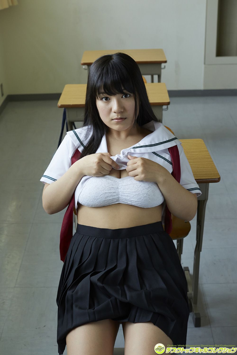 北見千賀《正統派ぽっちゃりアイドルの制服美女紀行!》  NO.1220-图8