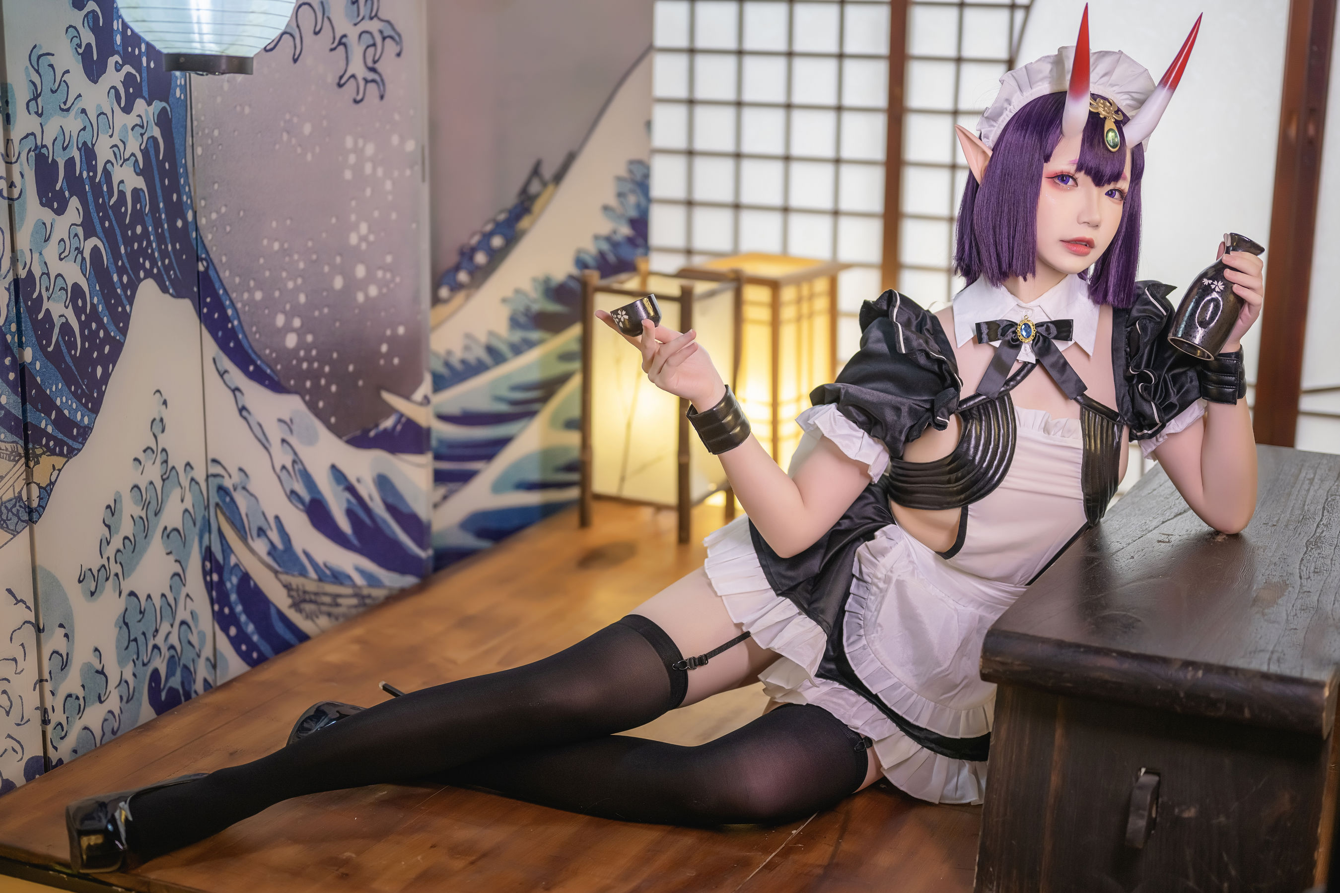 Cos小姐姐雪琪 - 酒吞童子女仆-图9