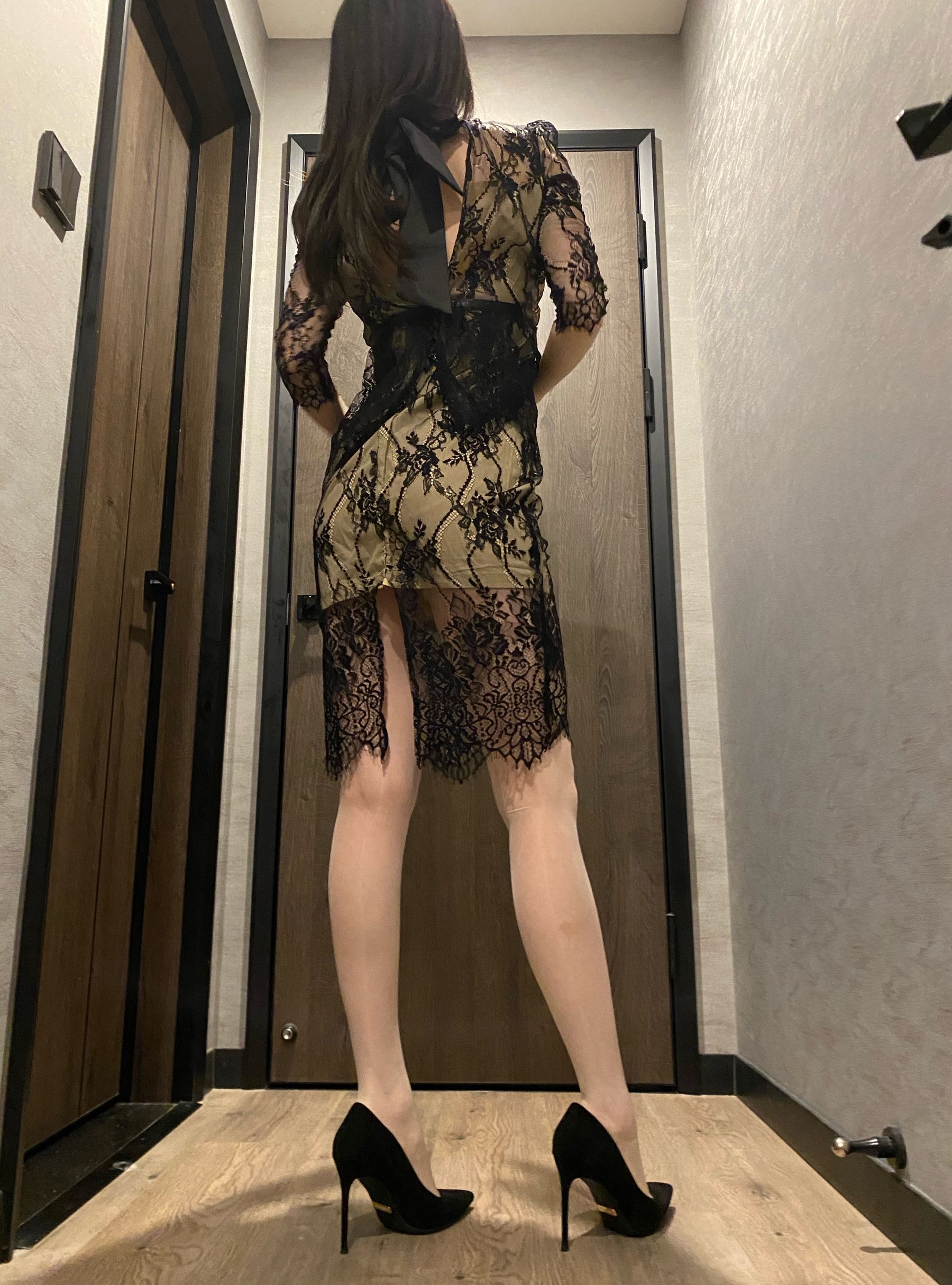 丝足博主麋鹿_Monroe 2020.02.20 蕾丝内内-图0