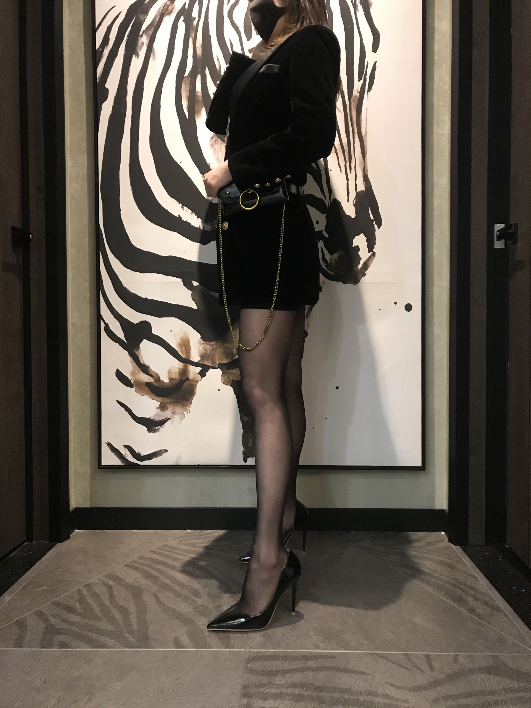 丝足博主麋鹿_Monroe 2020.03.15 会所黑丝-图1