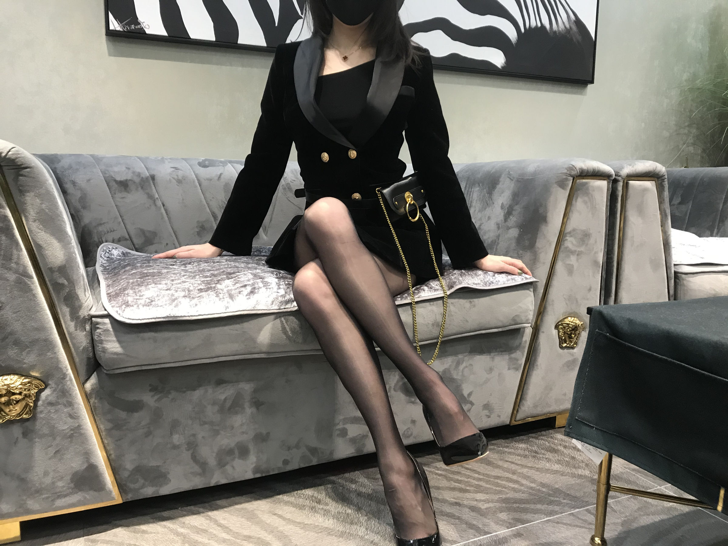 丝足博主麋鹿_Monroe 2020.03.15 会所黑丝-图6