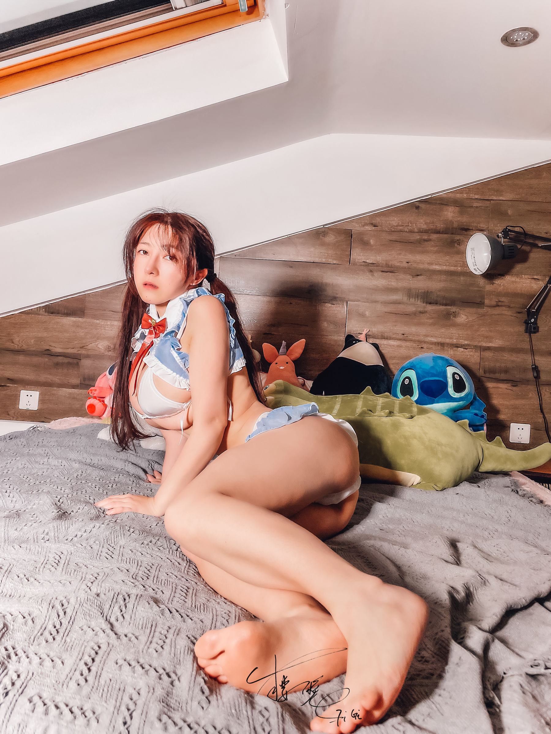 网络红人樱晚gigi - 蓝色比基尼-图24