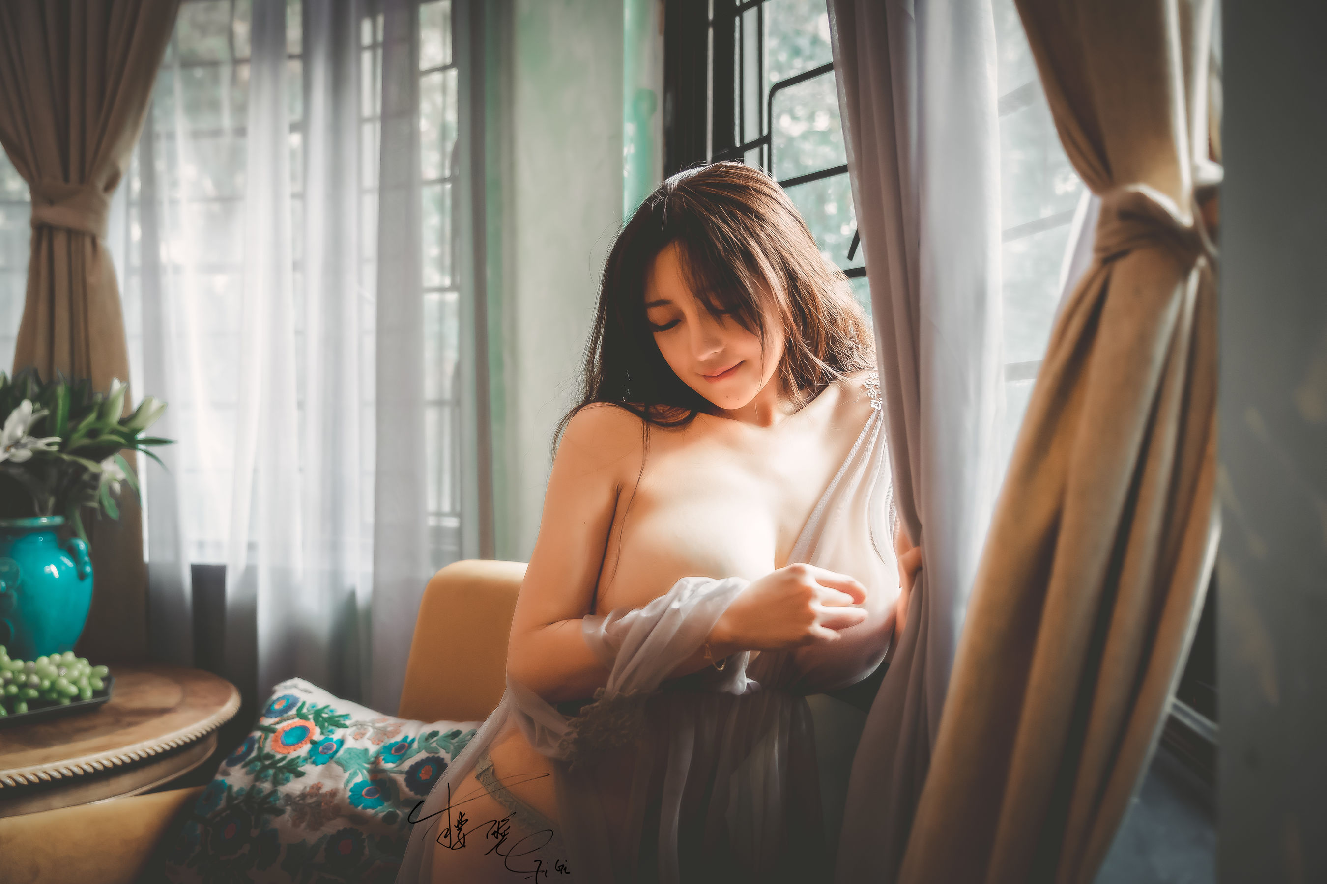 网络红人樱晚gigi - 薄纱-图7