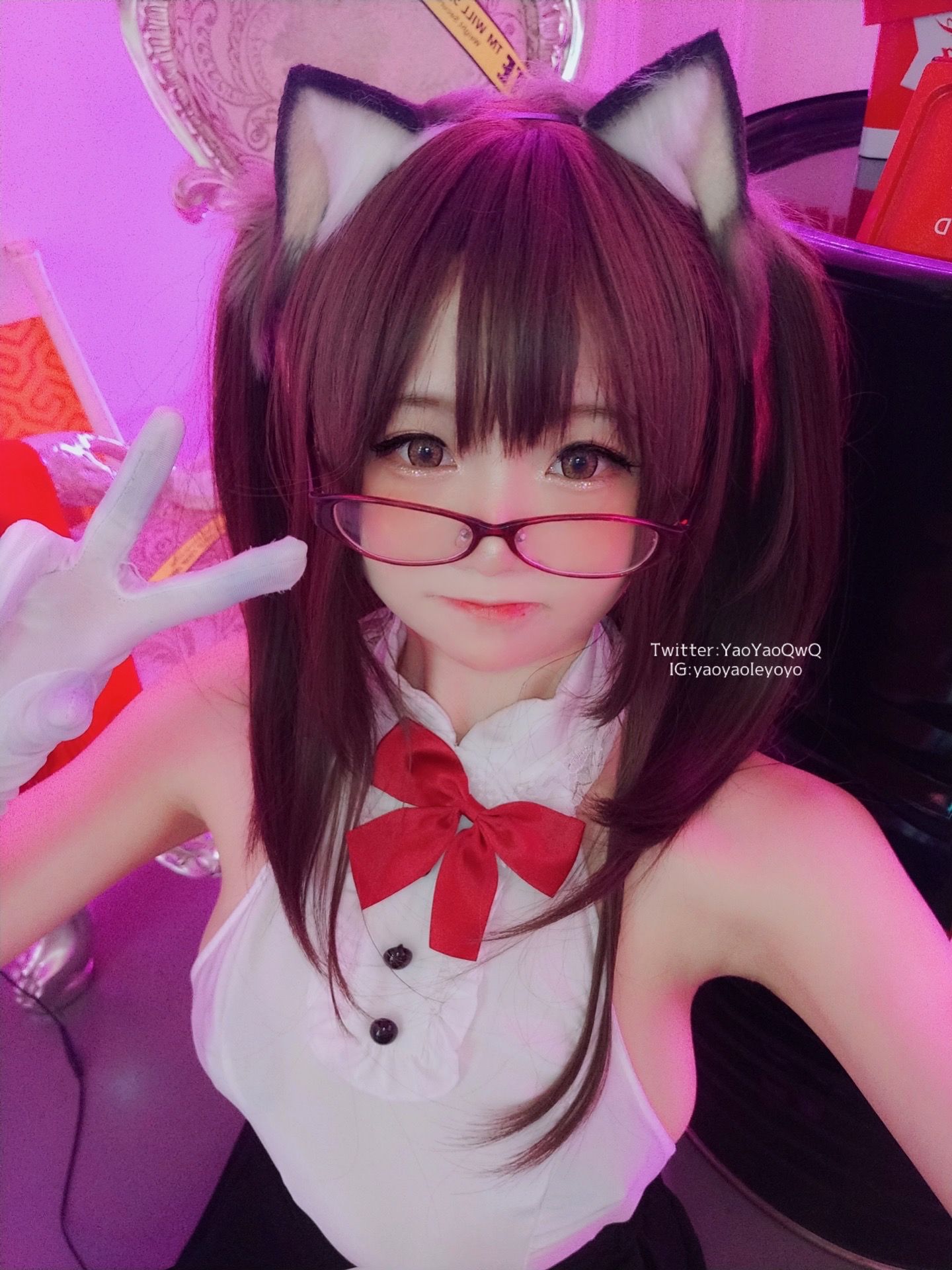 萌妹子Coser摇摇乐yoyo - 黑色紧身衣-图63