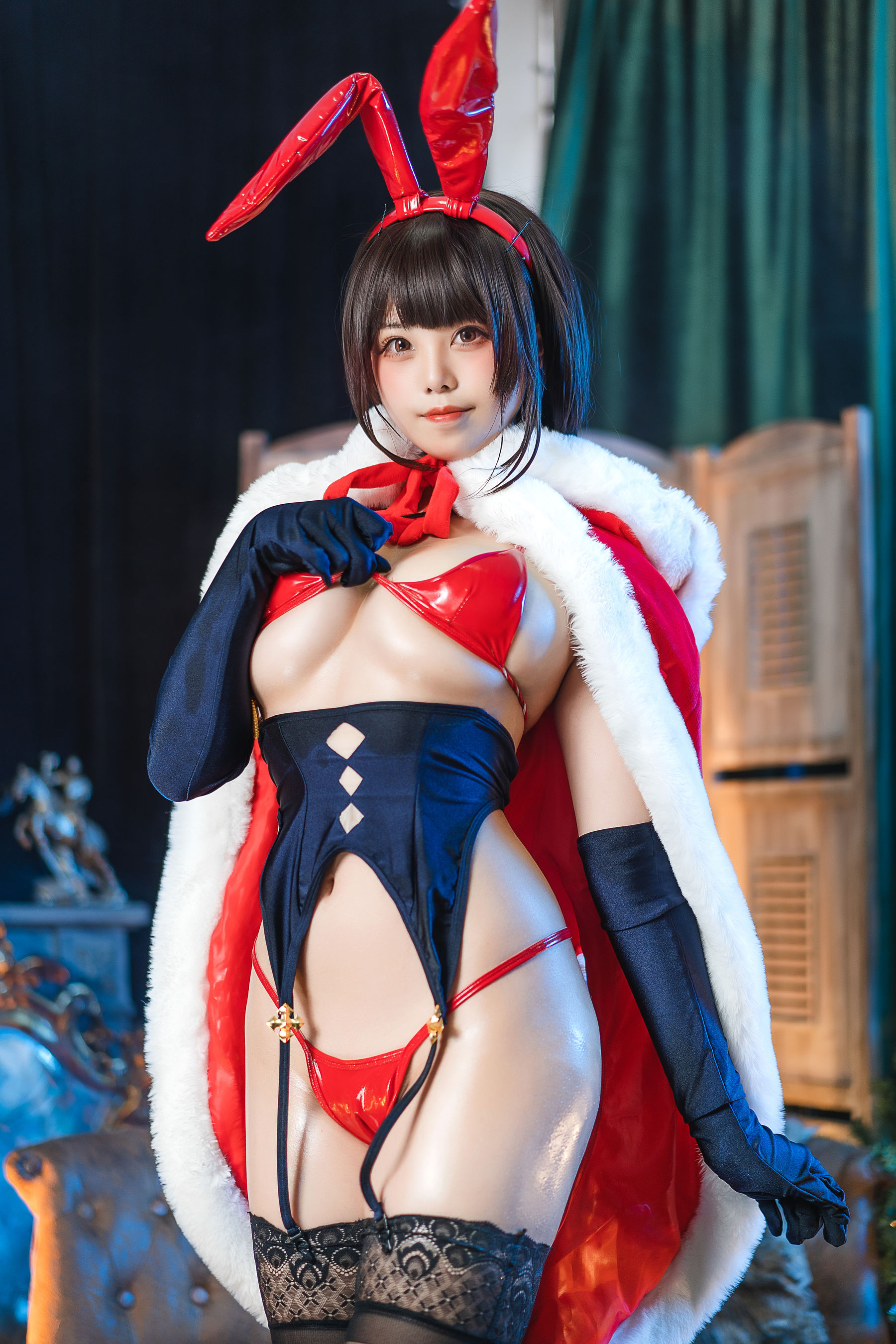 萌系小姐姐蜜汁猫裘 - 魔太郎圣诞-图4
