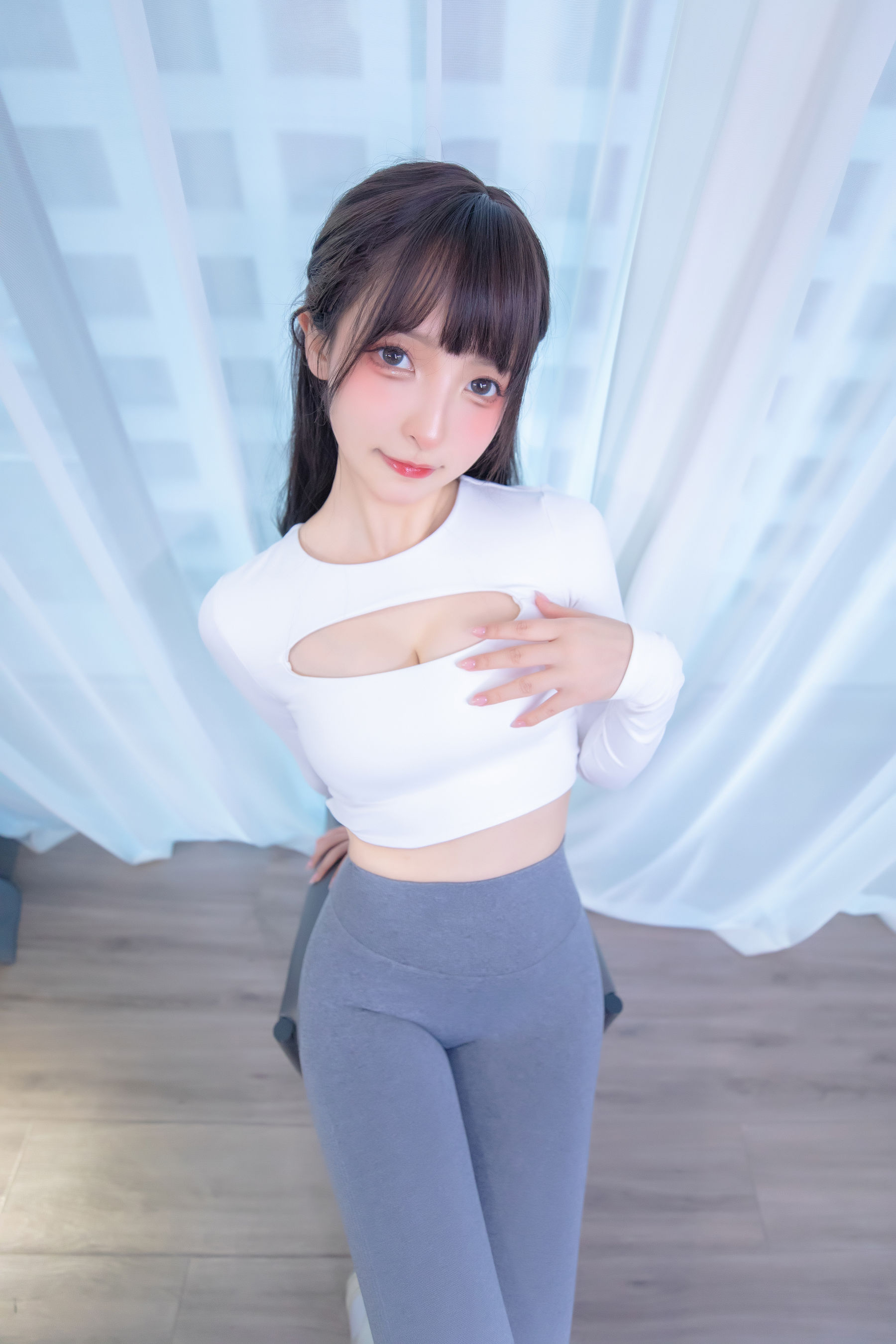 萝莉神楽板真冬 瑜伽少女-图35