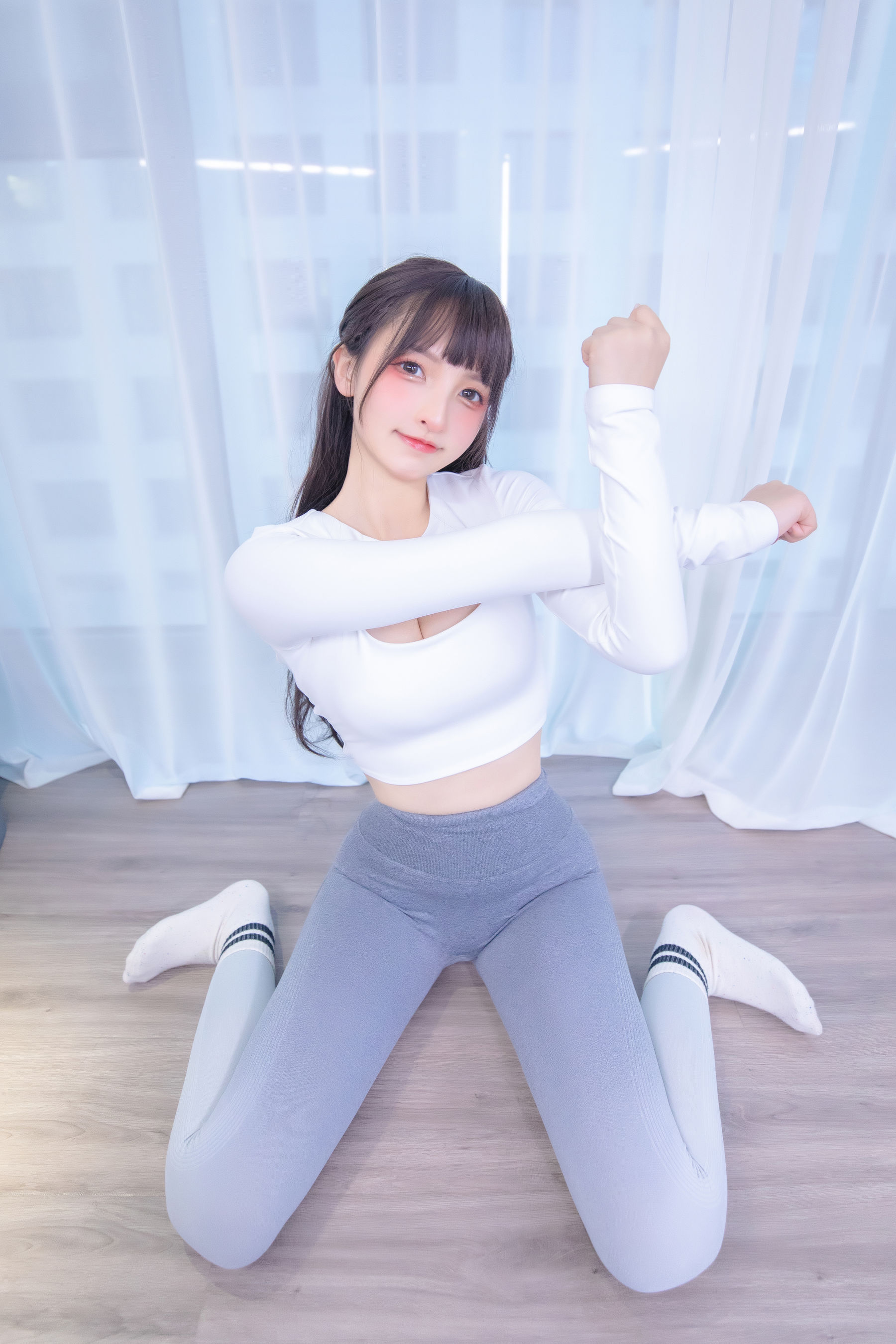 萝莉神楽板真冬 瑜伽少女-图60