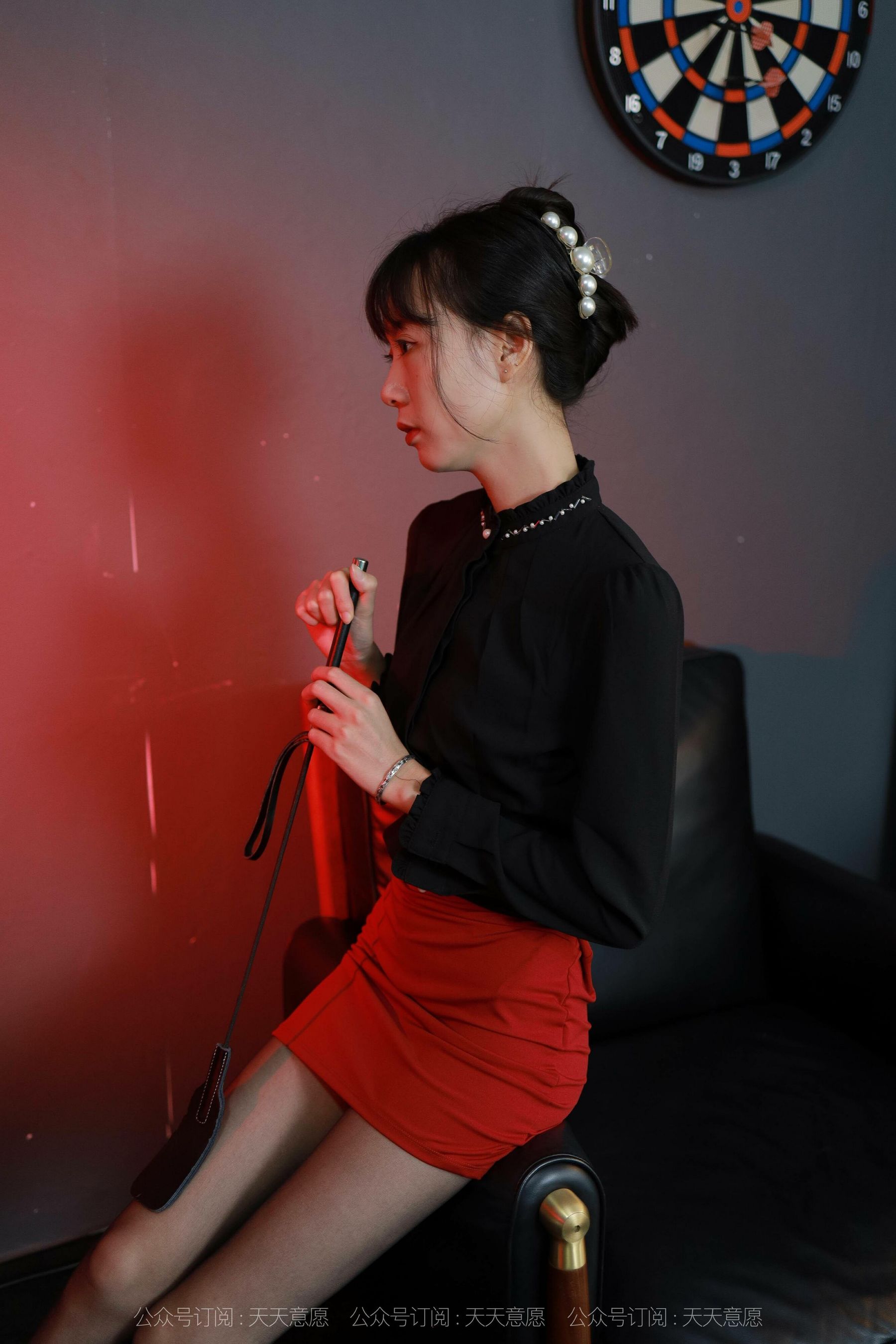 模特：团团《性感红与黑》-图7