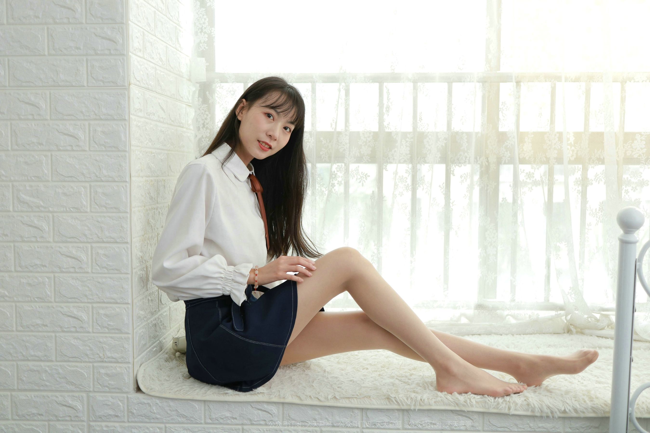 模特：团团《长腿学苑风》-图30