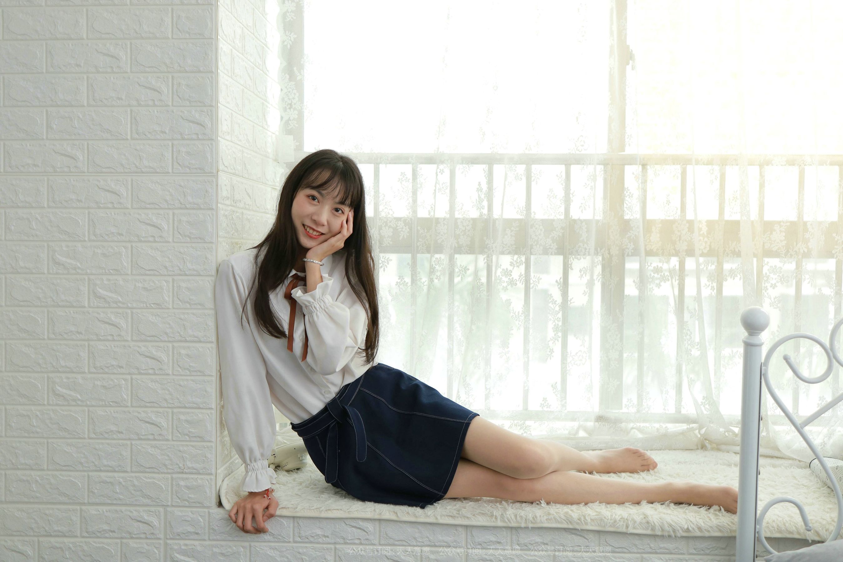 模特：团团《长腿学苑风》-图49