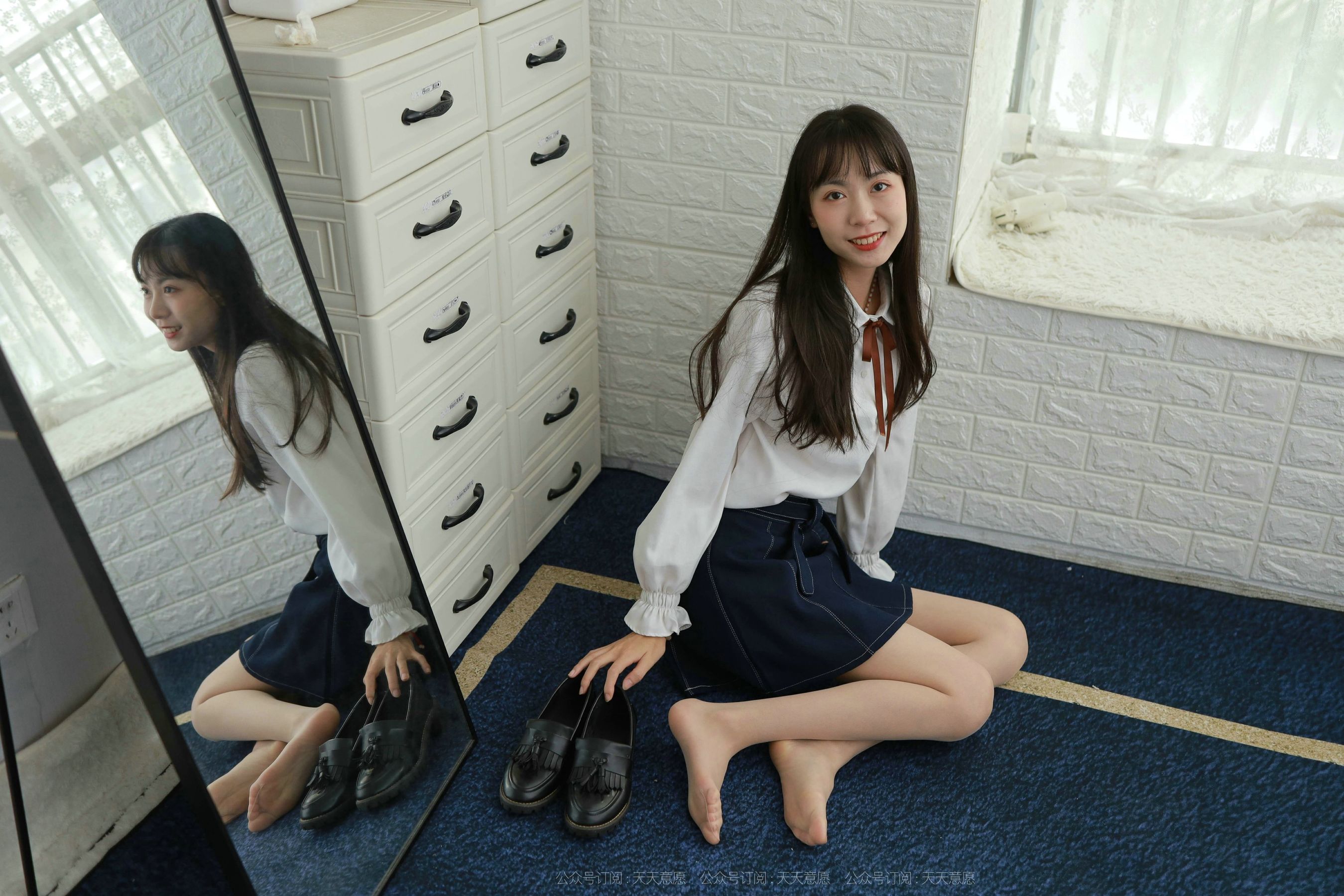 模特：团团《长腿学苑风》-图70