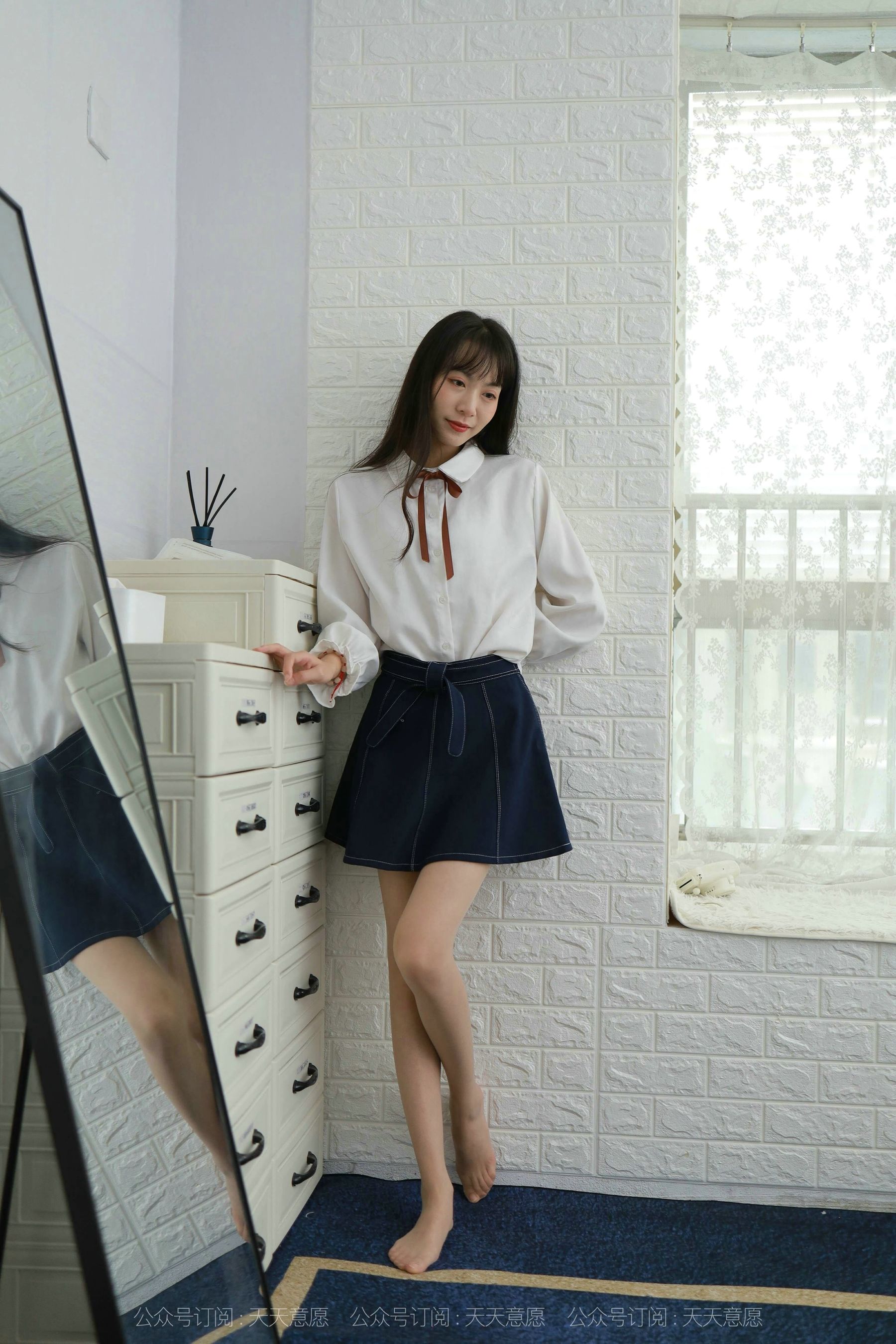 模特：团团《长腿学苑风》-图94