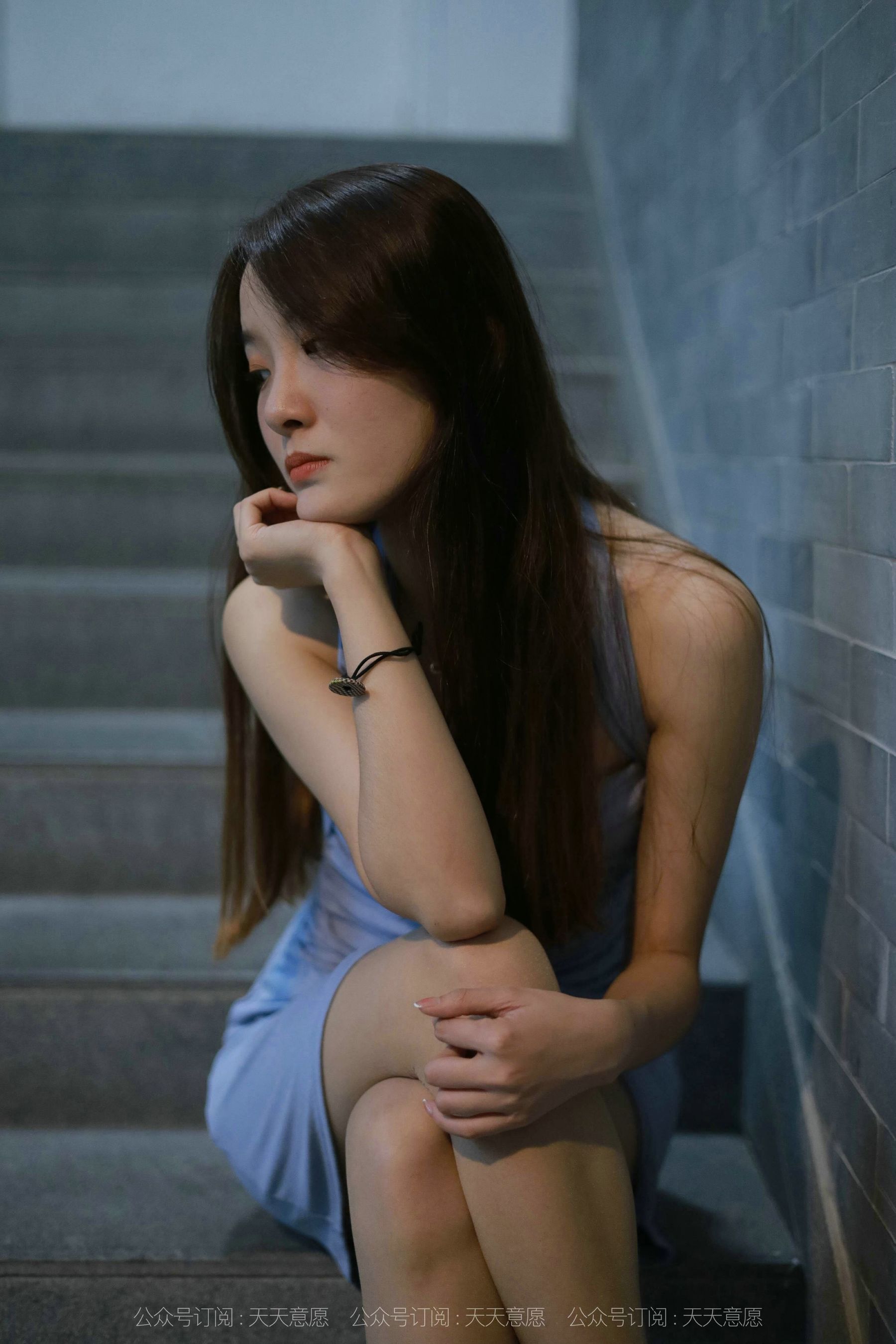 模特：婉苹《楼梯间的蓝衣美女》-图34
