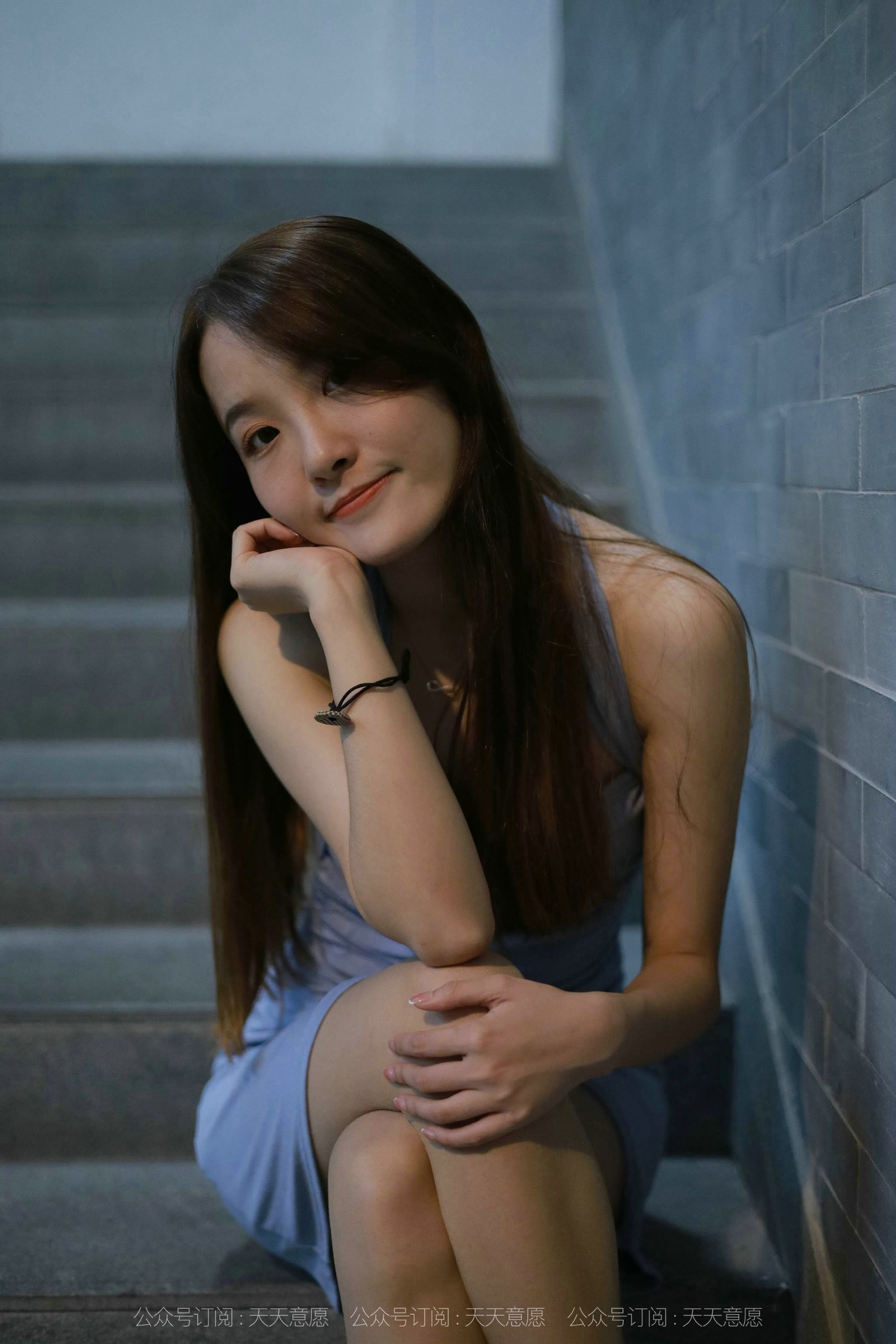 模特：婉苹《楼梯间的蓝衣美女》-图35