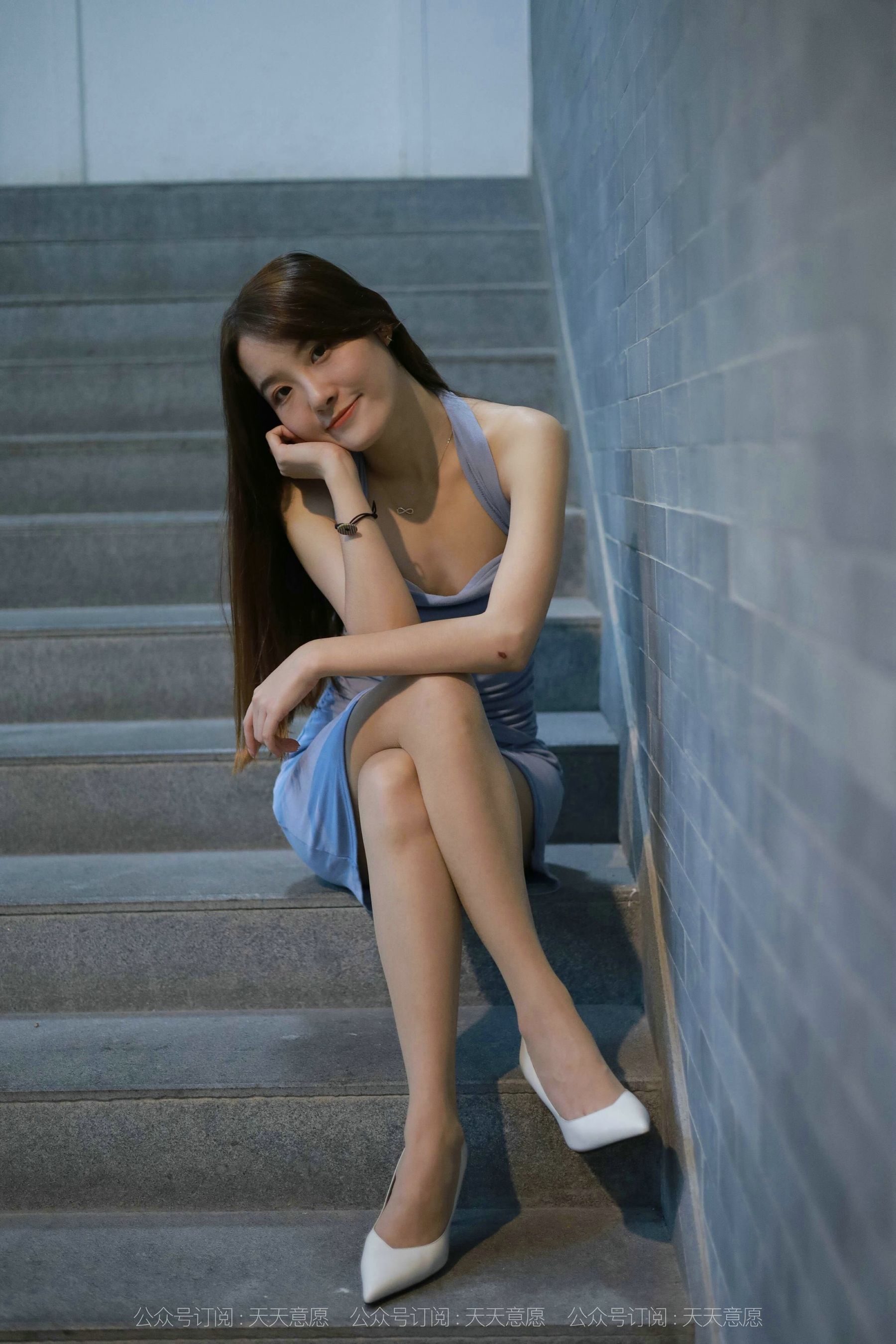 模特：婉苹《楼梯间的蓝衣美女》-图36