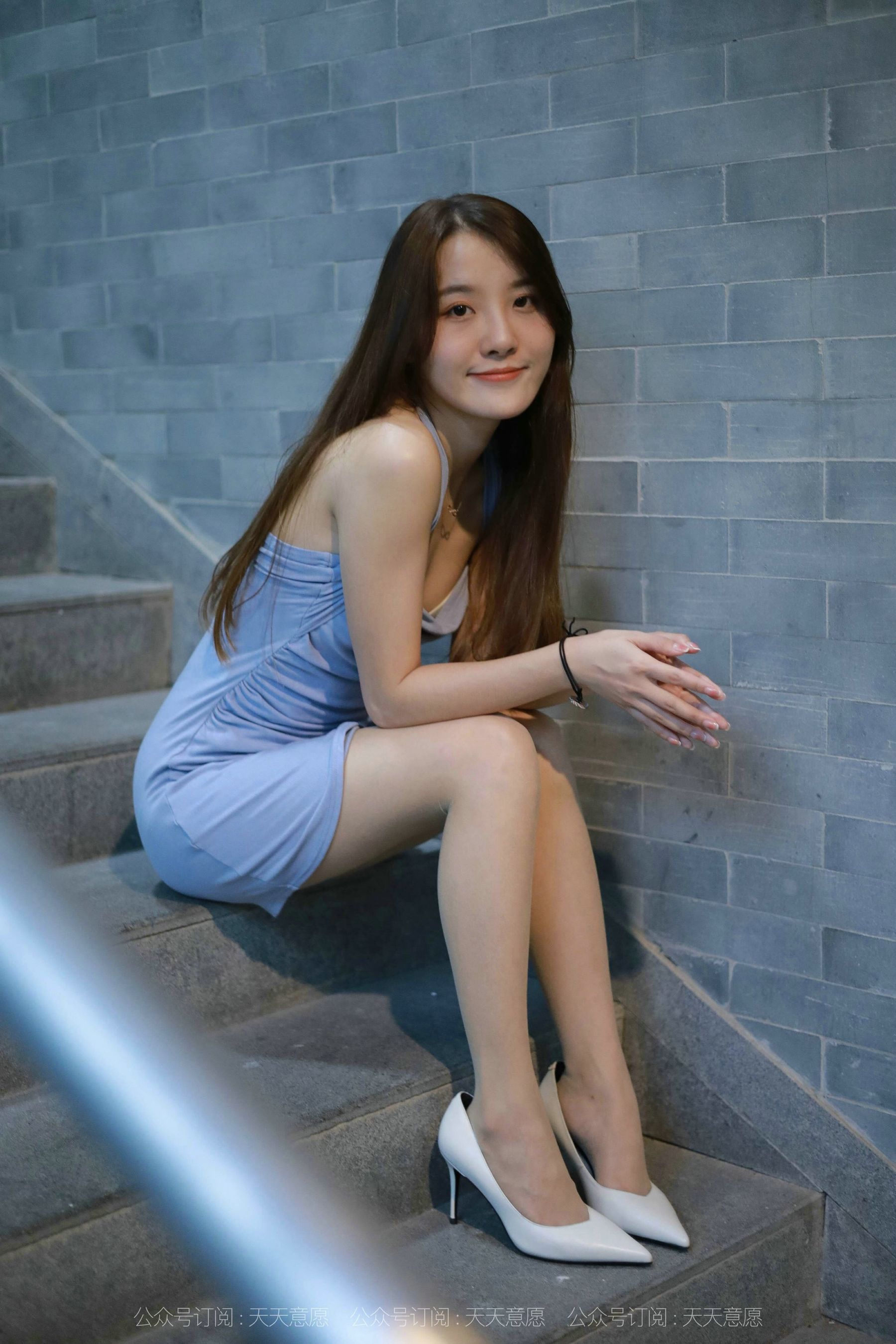 模特：婉苹《楼梯间的蓝衣美女》-图41