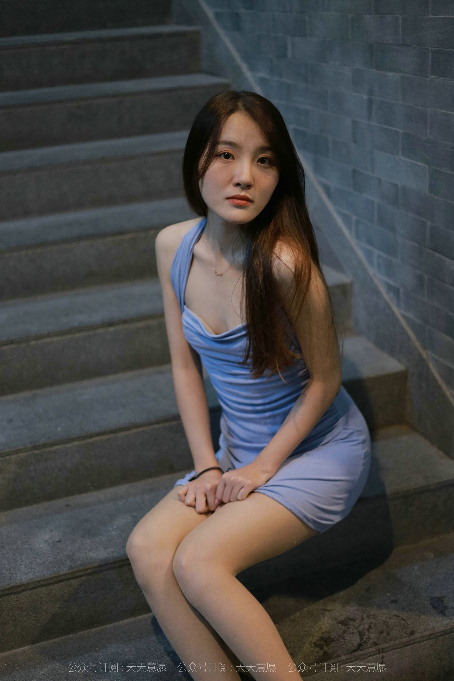 模特：婉苹《楼梯间的蓝衣美女》-图55