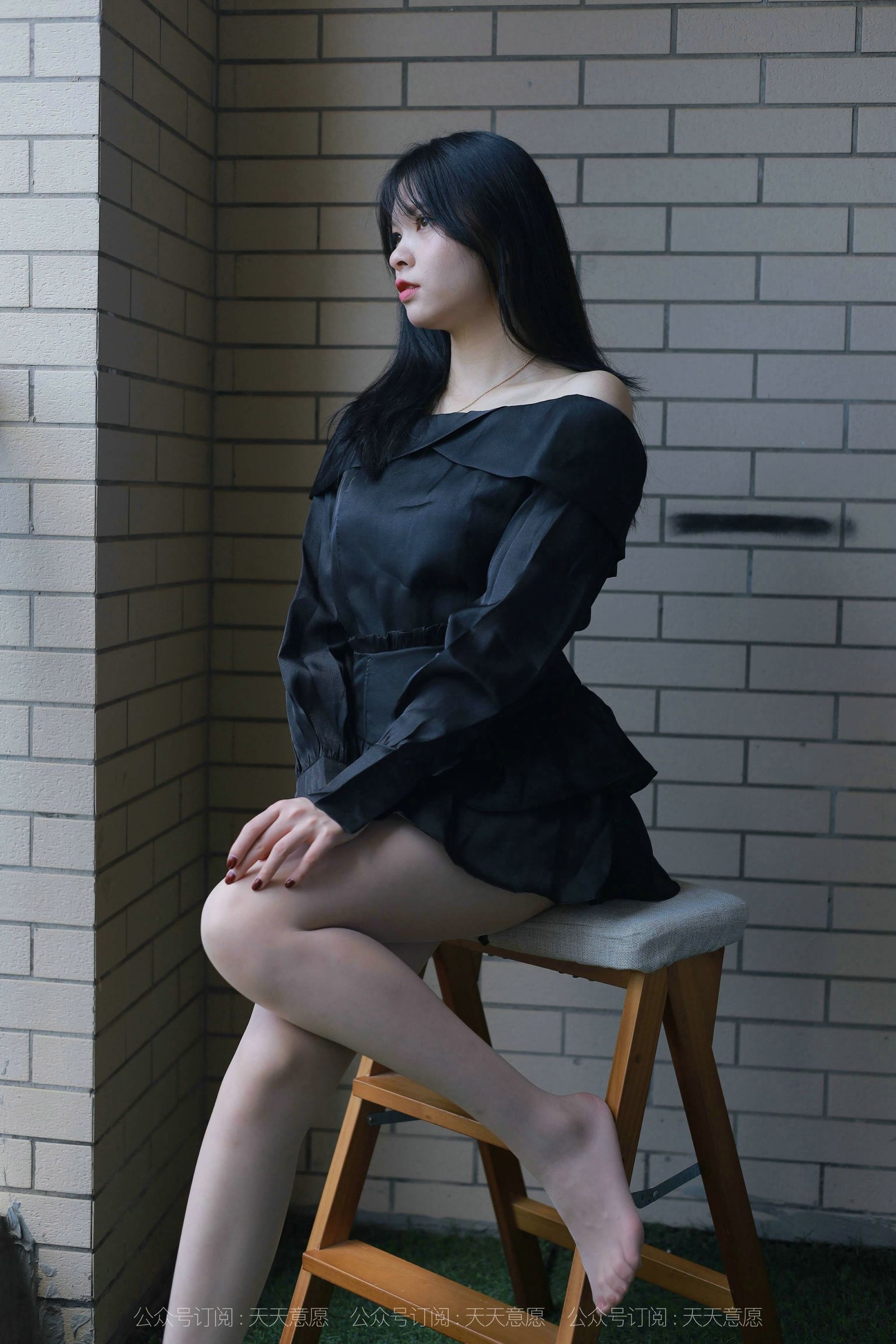 模特：小七《一字肩短裙》-图28