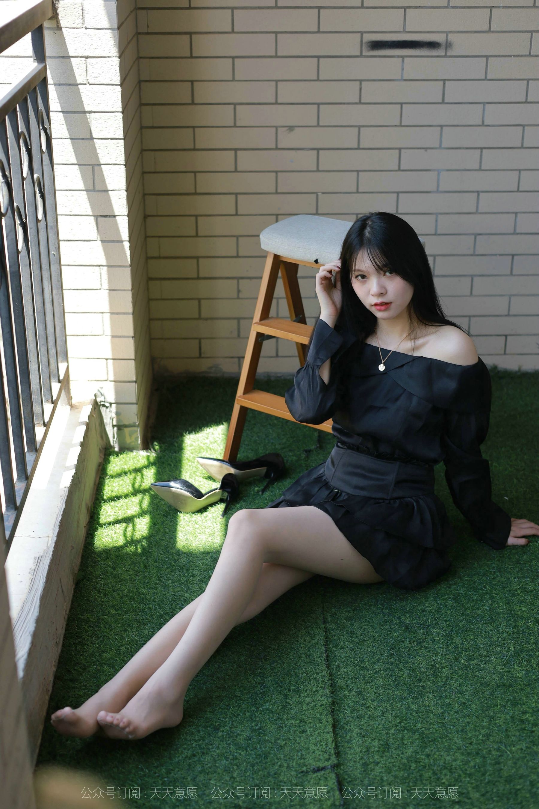 模特：小七《一字肩短裙》-图85