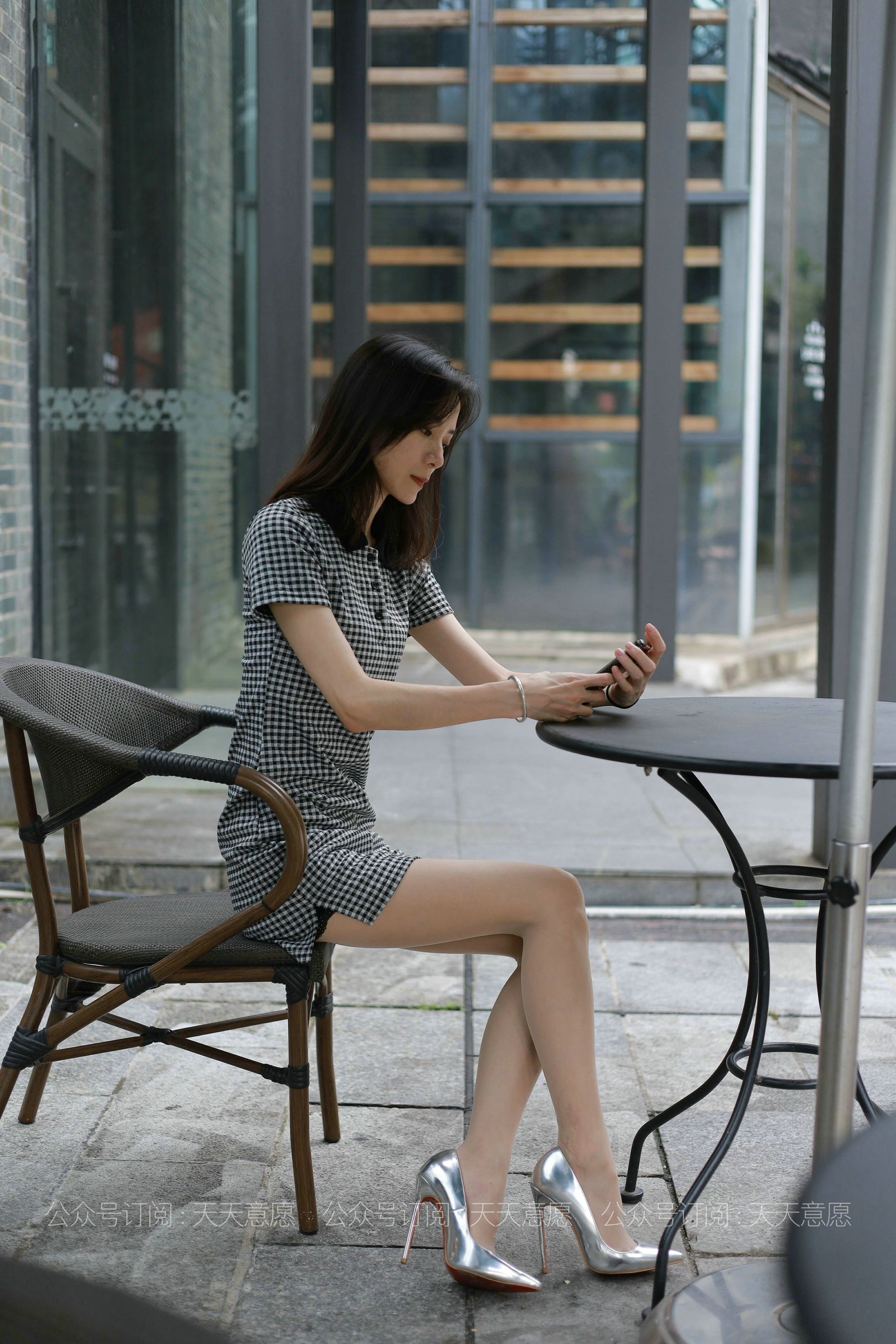 模特：小六《格子连衣裙》-图24