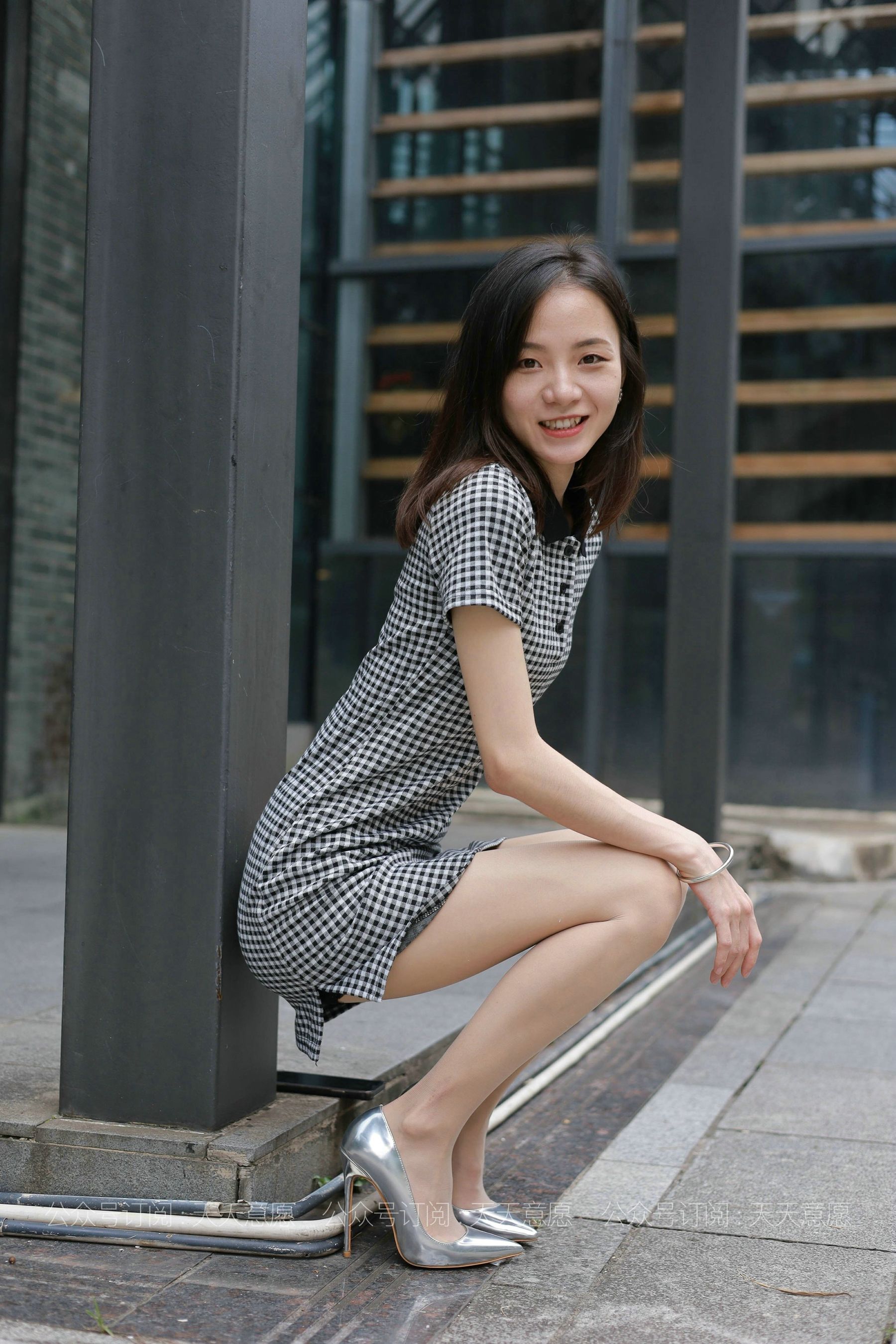 模特：小六《格子连衣裙》-图61