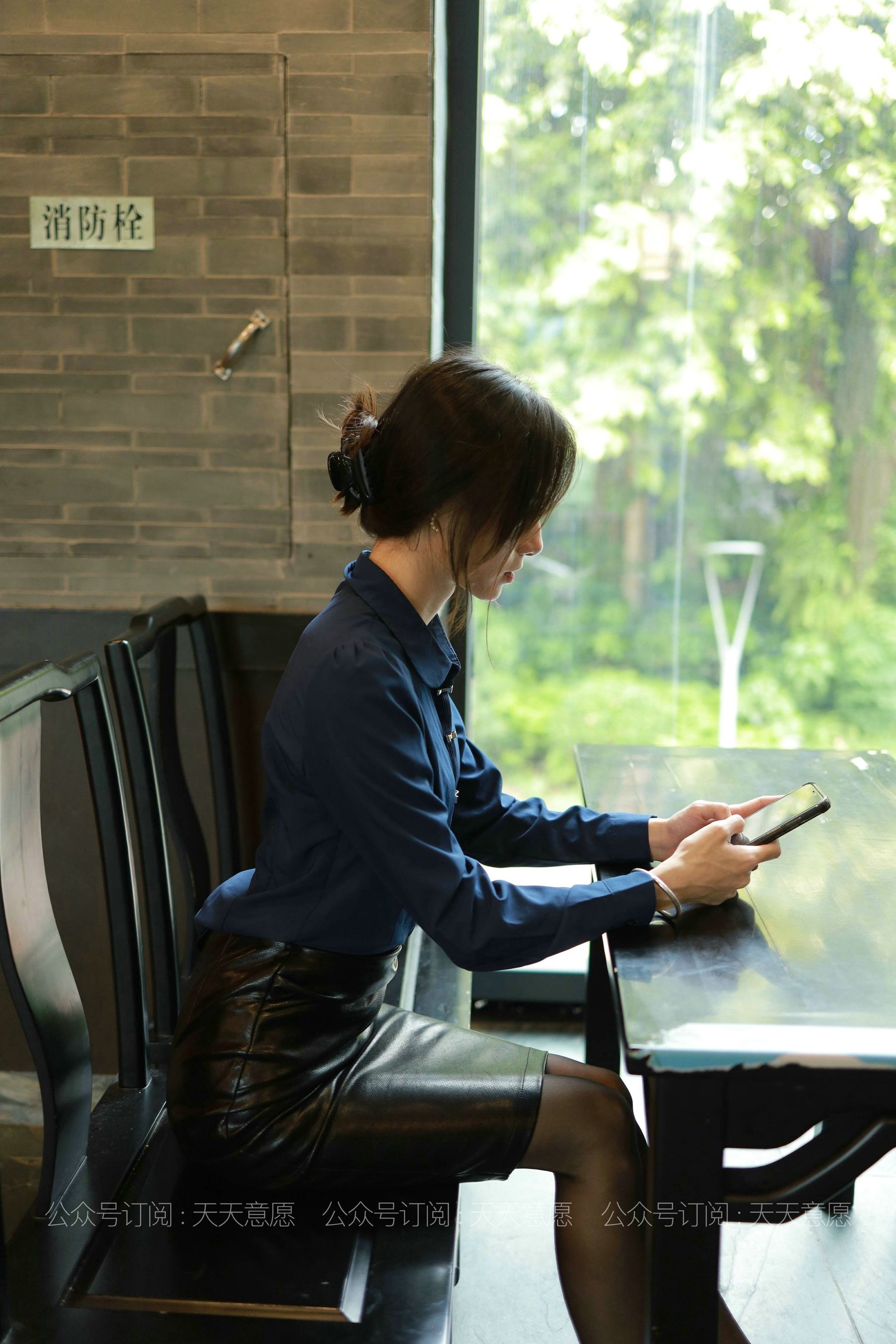 模特：小六《黑色皮短裙》-图67