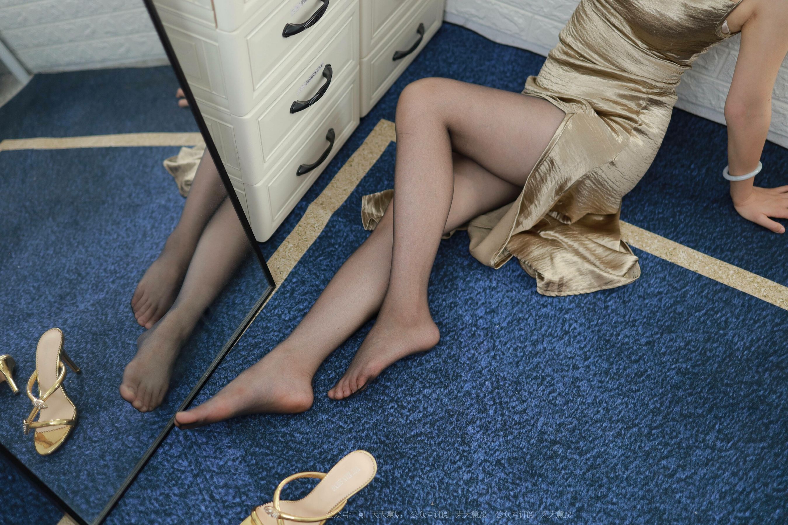 模特：小婕《金色吊带裙》-图58