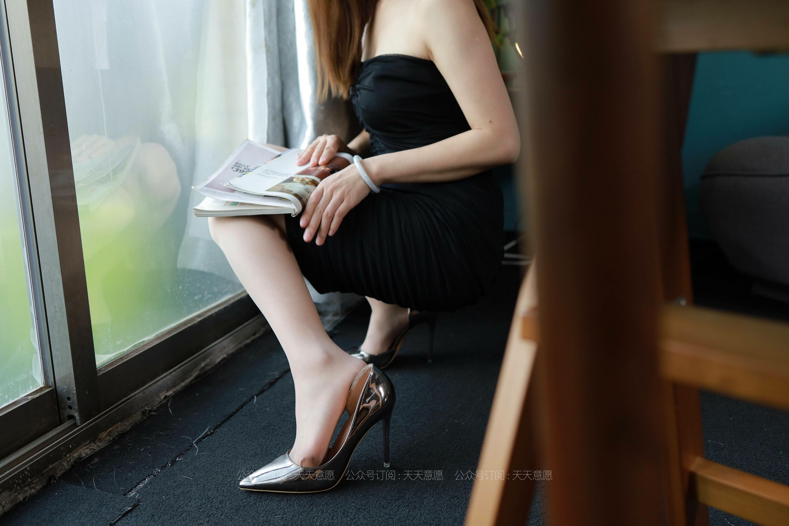 模特：小婕《黑色包臀裙》-图46