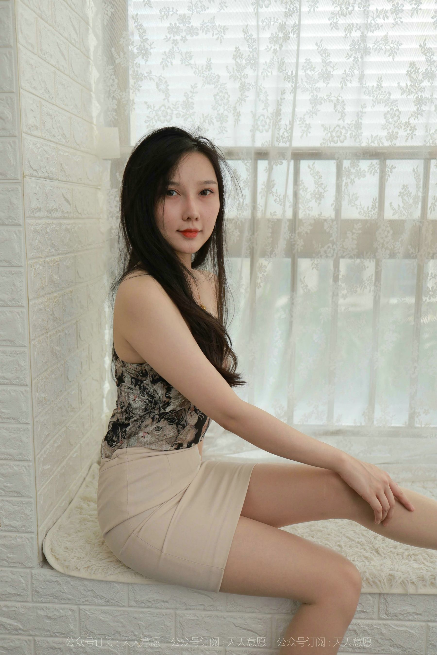 模特：文欣《浅色包臀裙》-图35