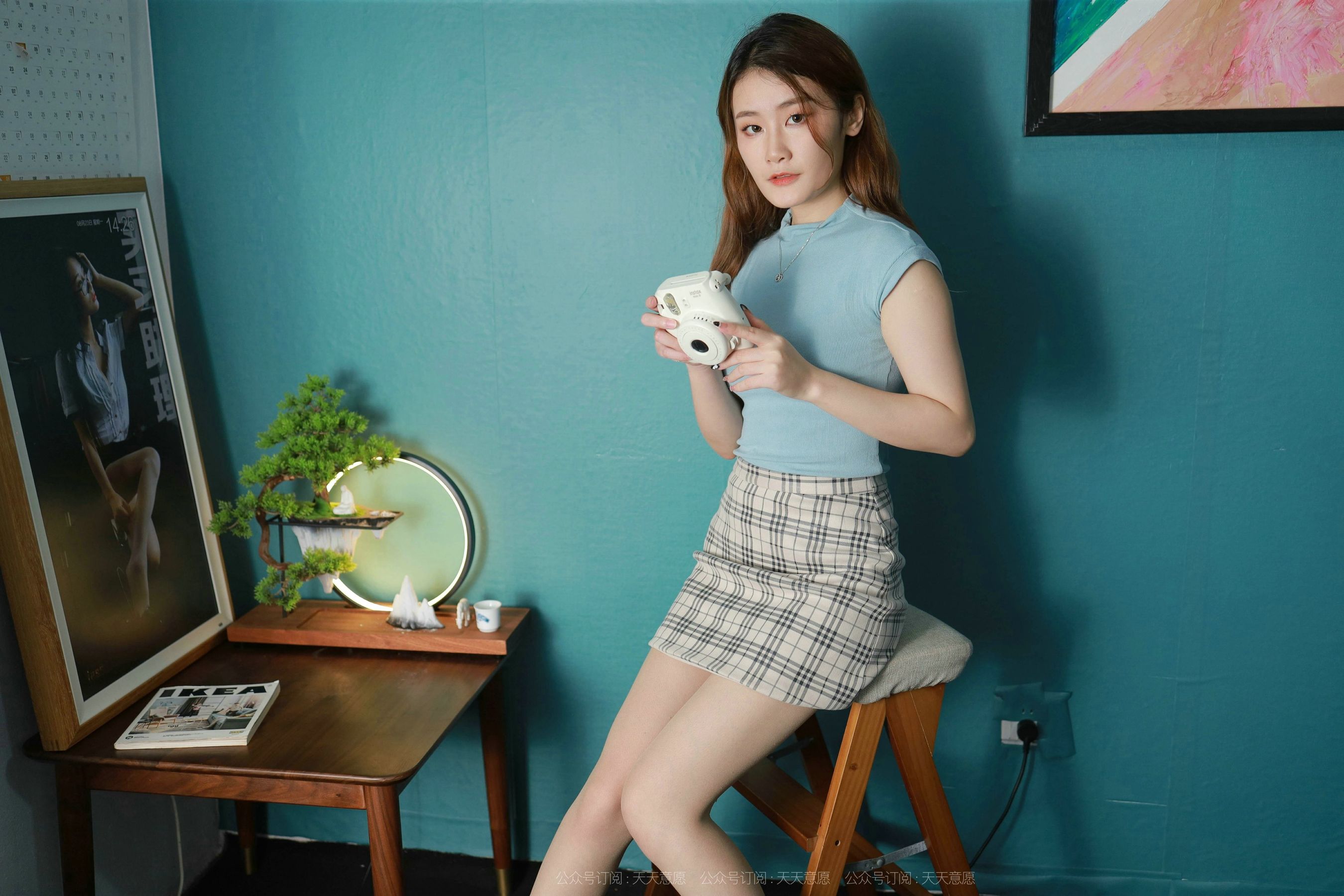 模特：紫薇《天蓝色美甲》-图1