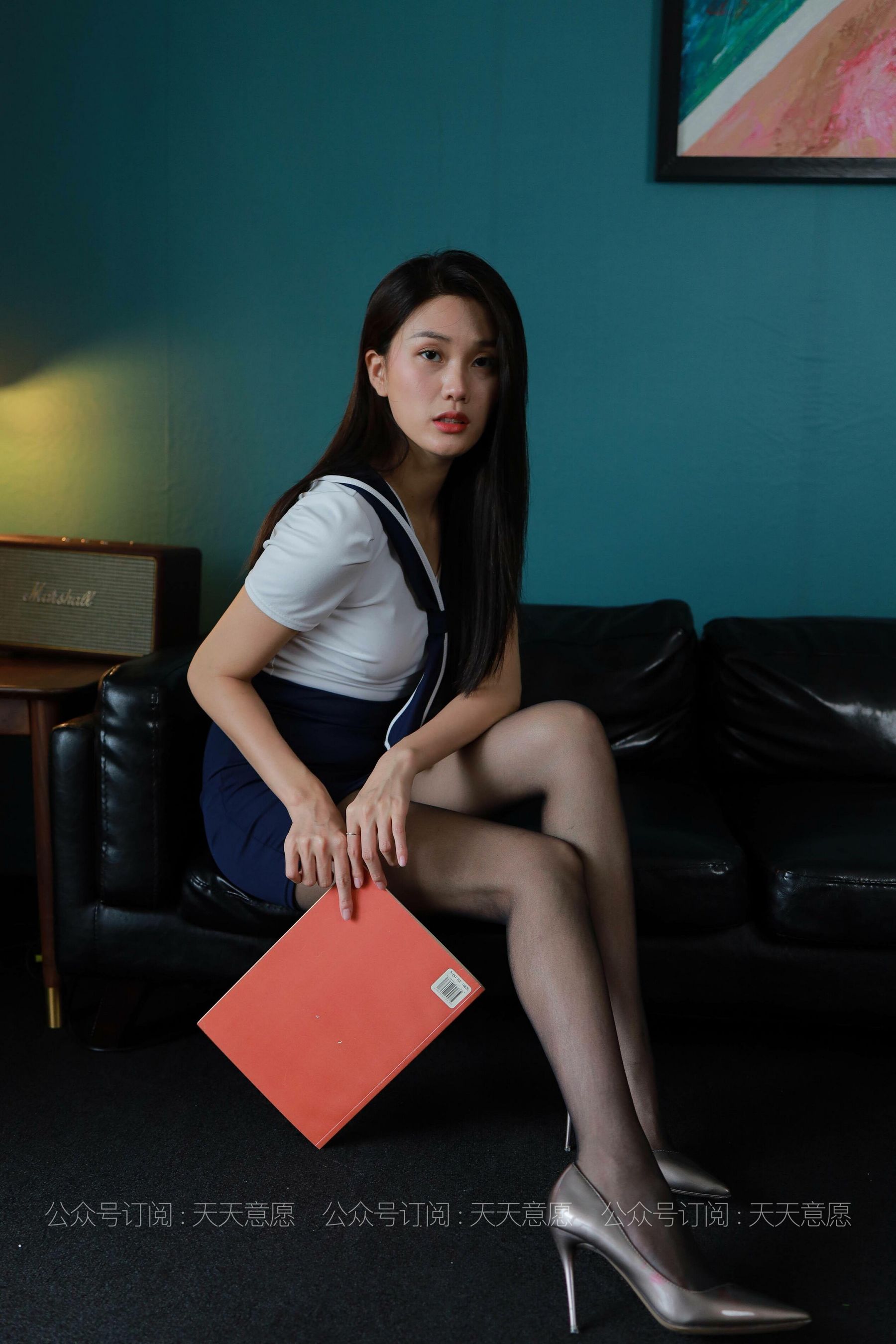 模特：羽西《沙发上的黑丝》-图66