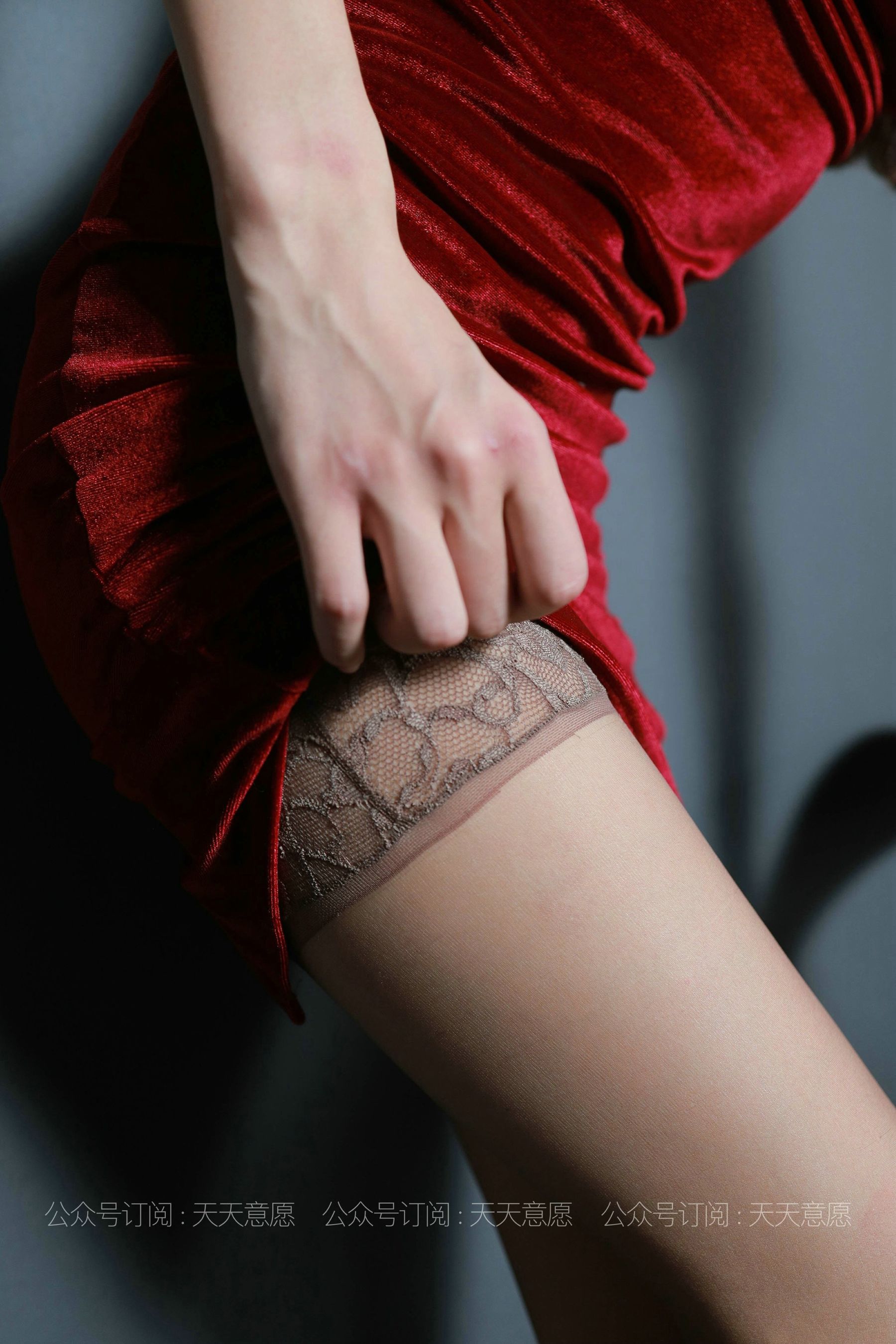 模特：肉肉《性感红裙装》-图64