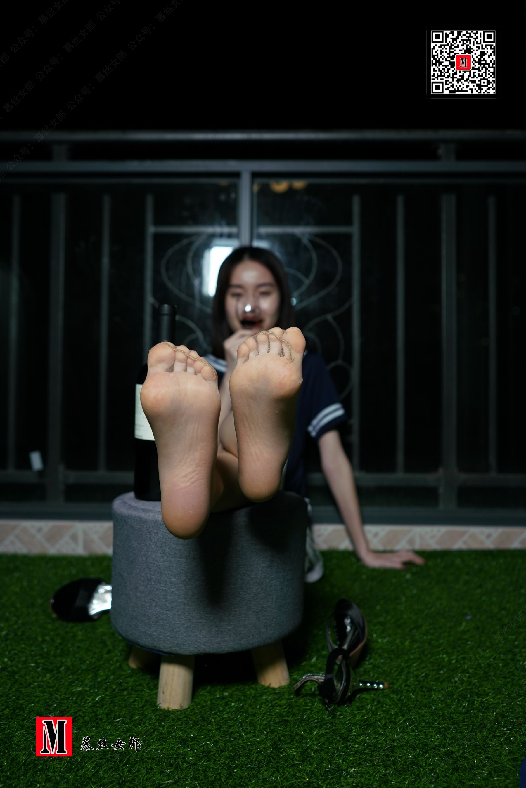 No.090 阳台白裙肉丝夜摄-图119