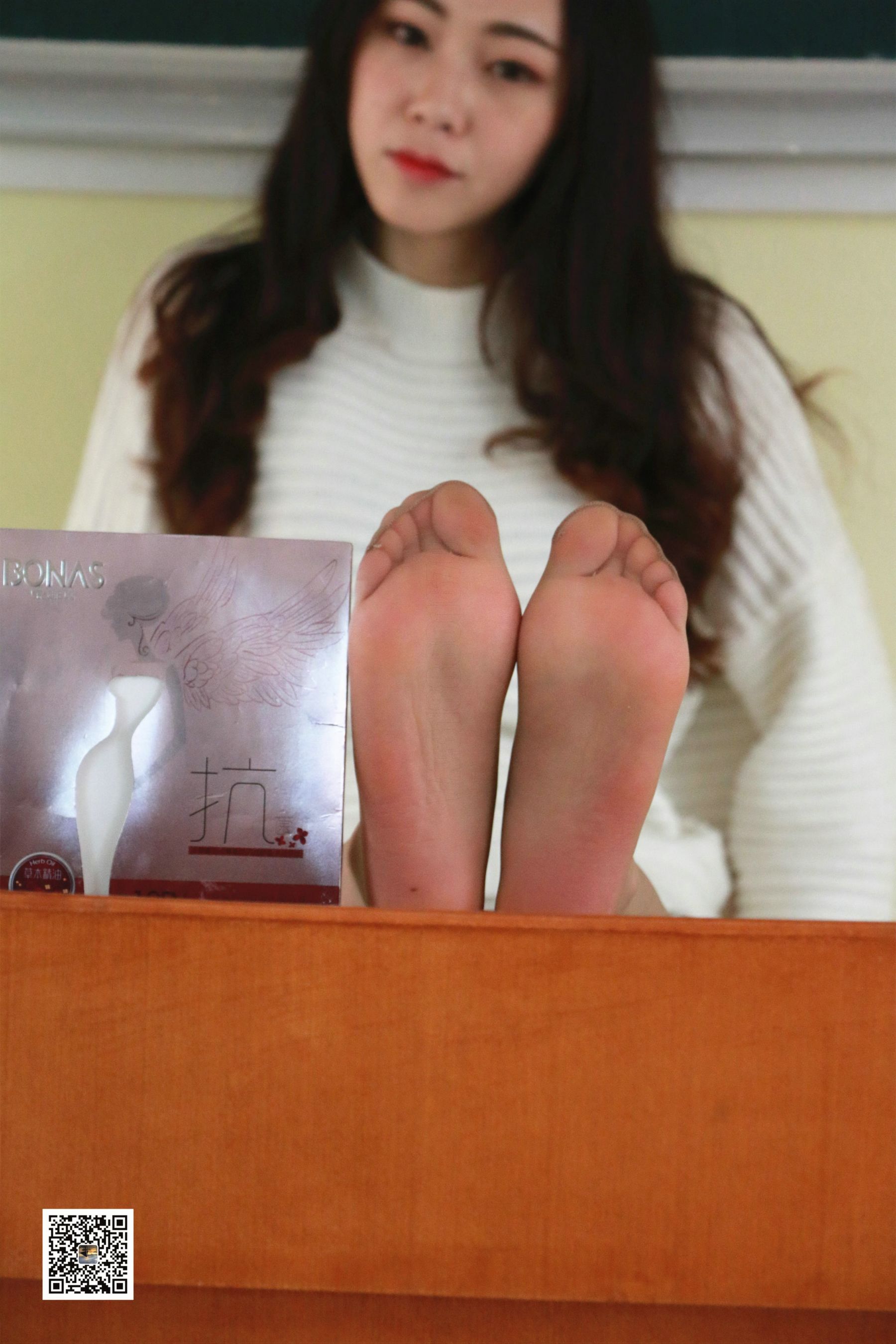 学妹系列06 学妹兼职代言品牌袜袜-图62