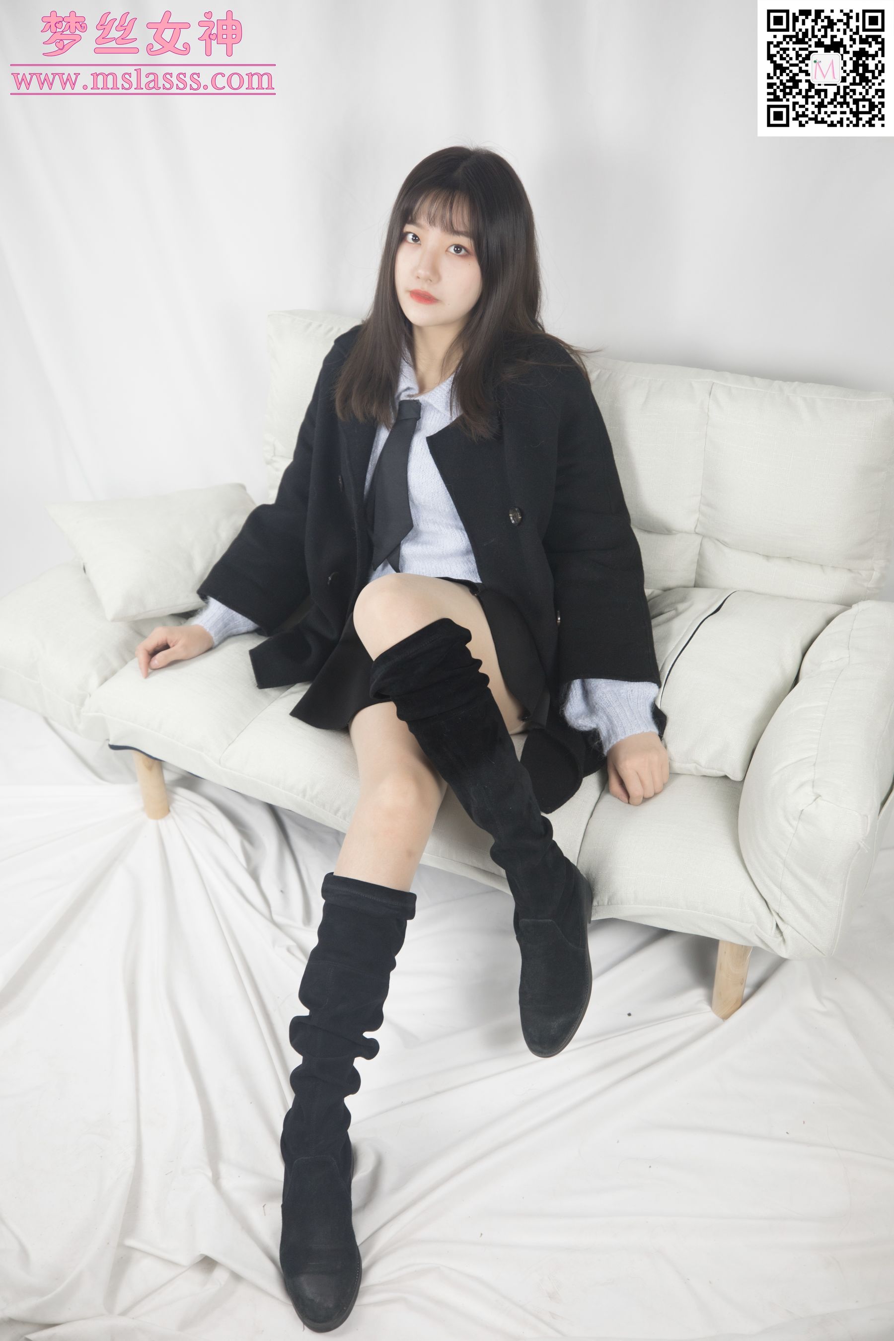 小盐 黑风衣下的美腿-图14