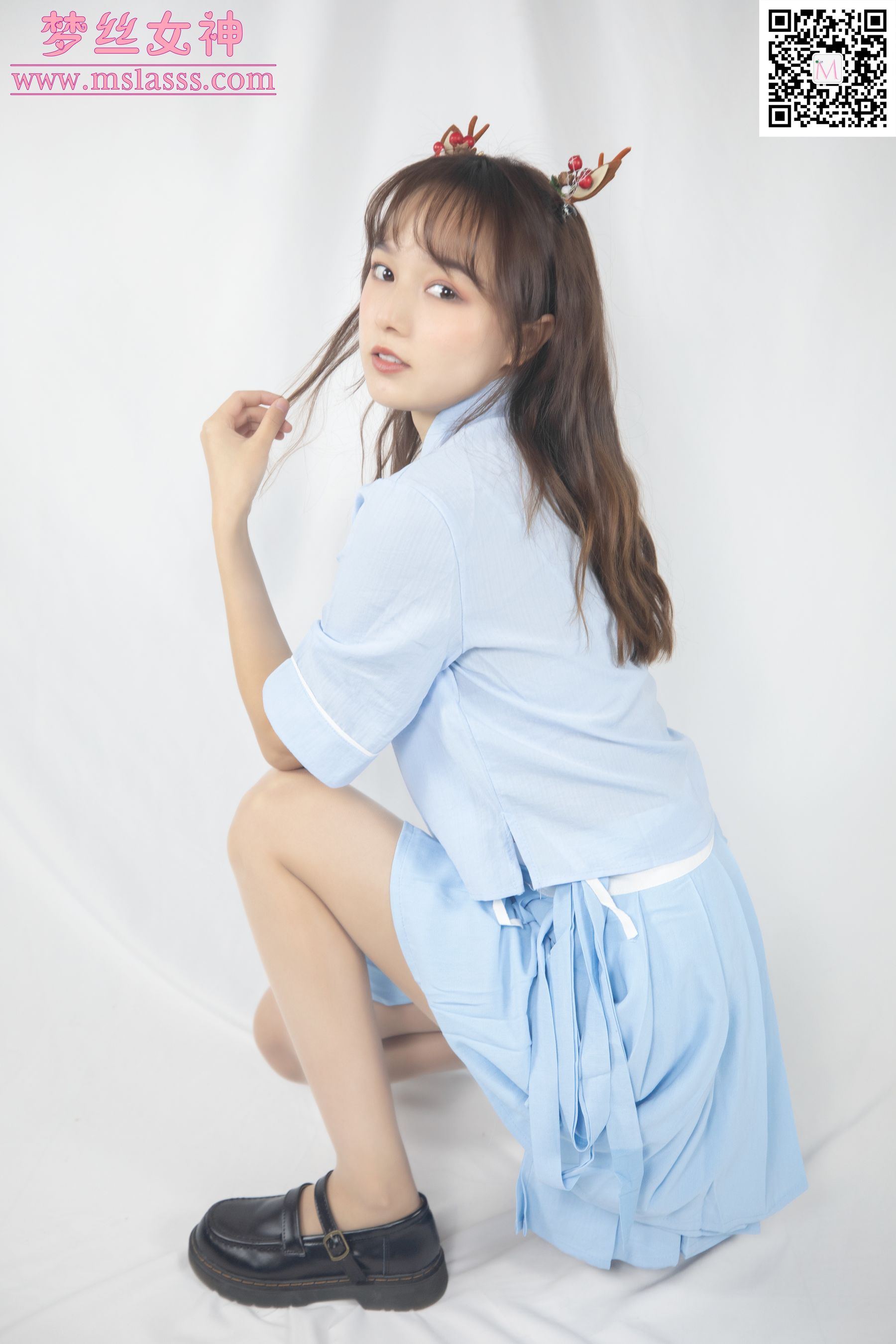 玥玥 蓝色古装仙女颜值-图2