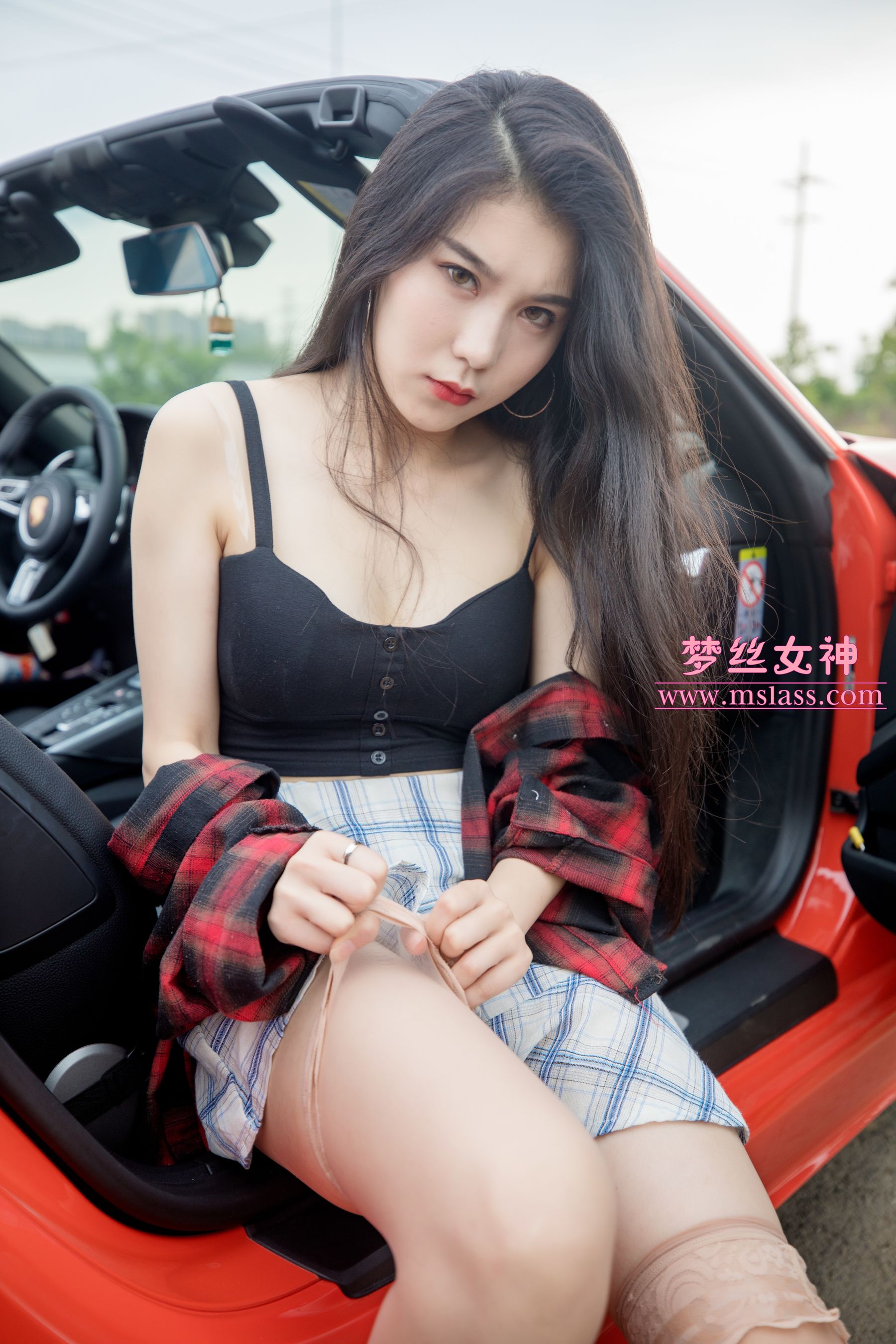 苏安希 跑车丝袜女神-图21