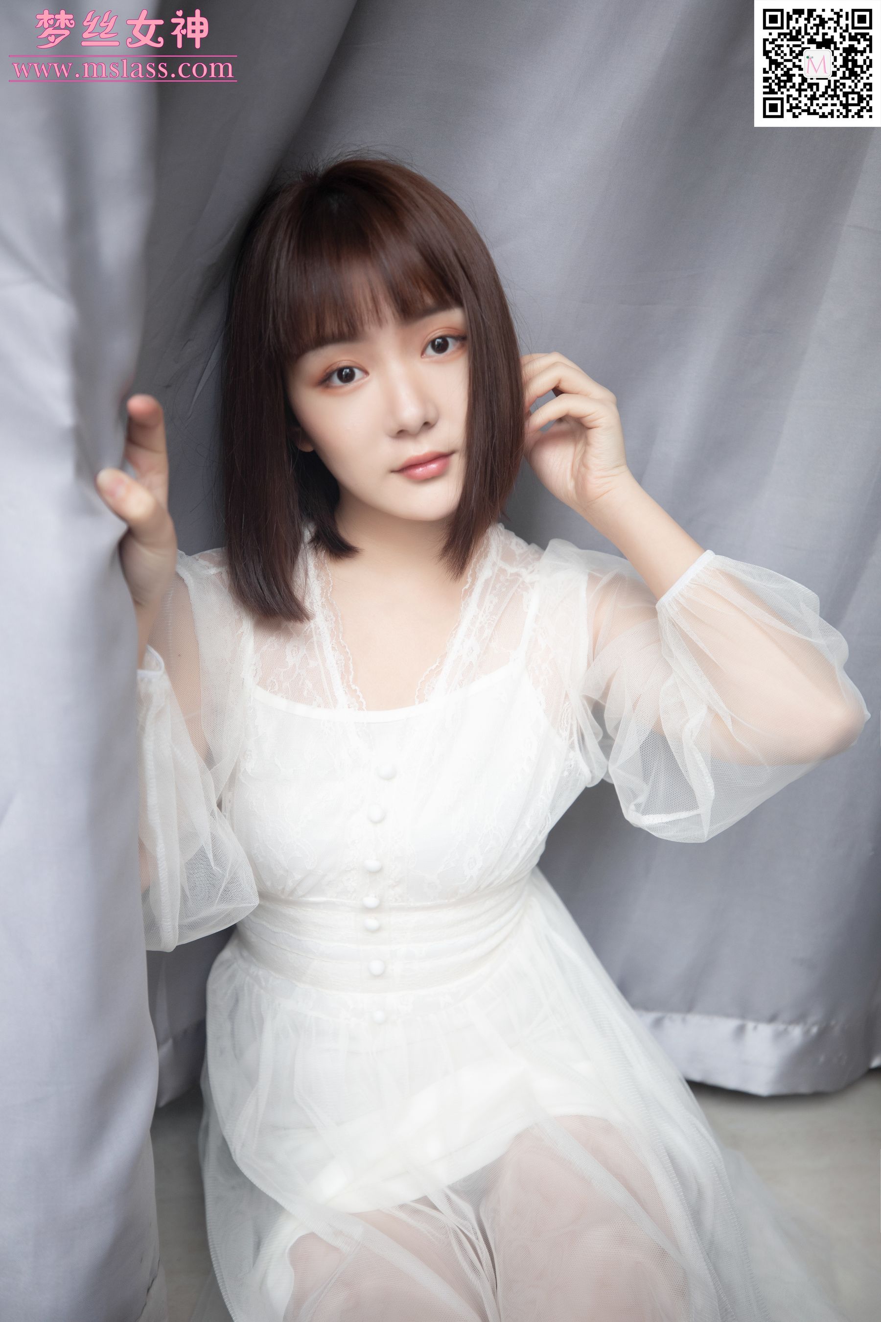 莎莎 透明白纱裙-图9