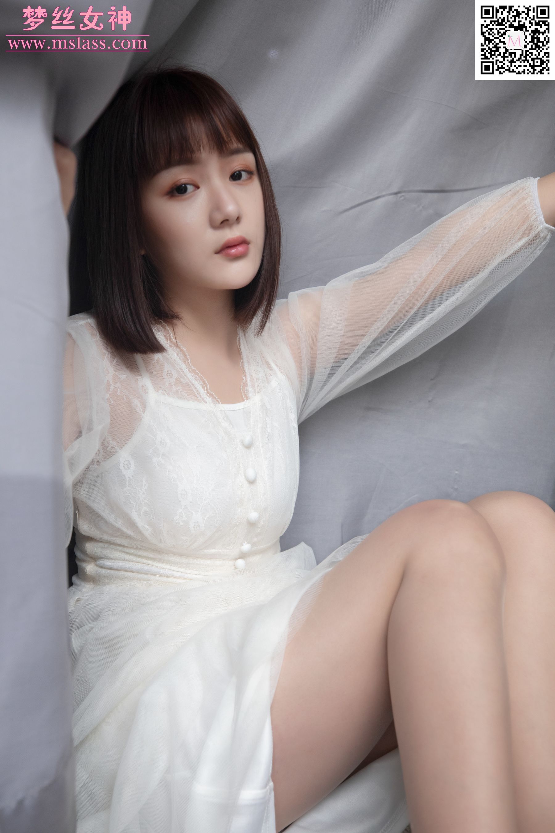 莎莎 透明白纱裙-图13