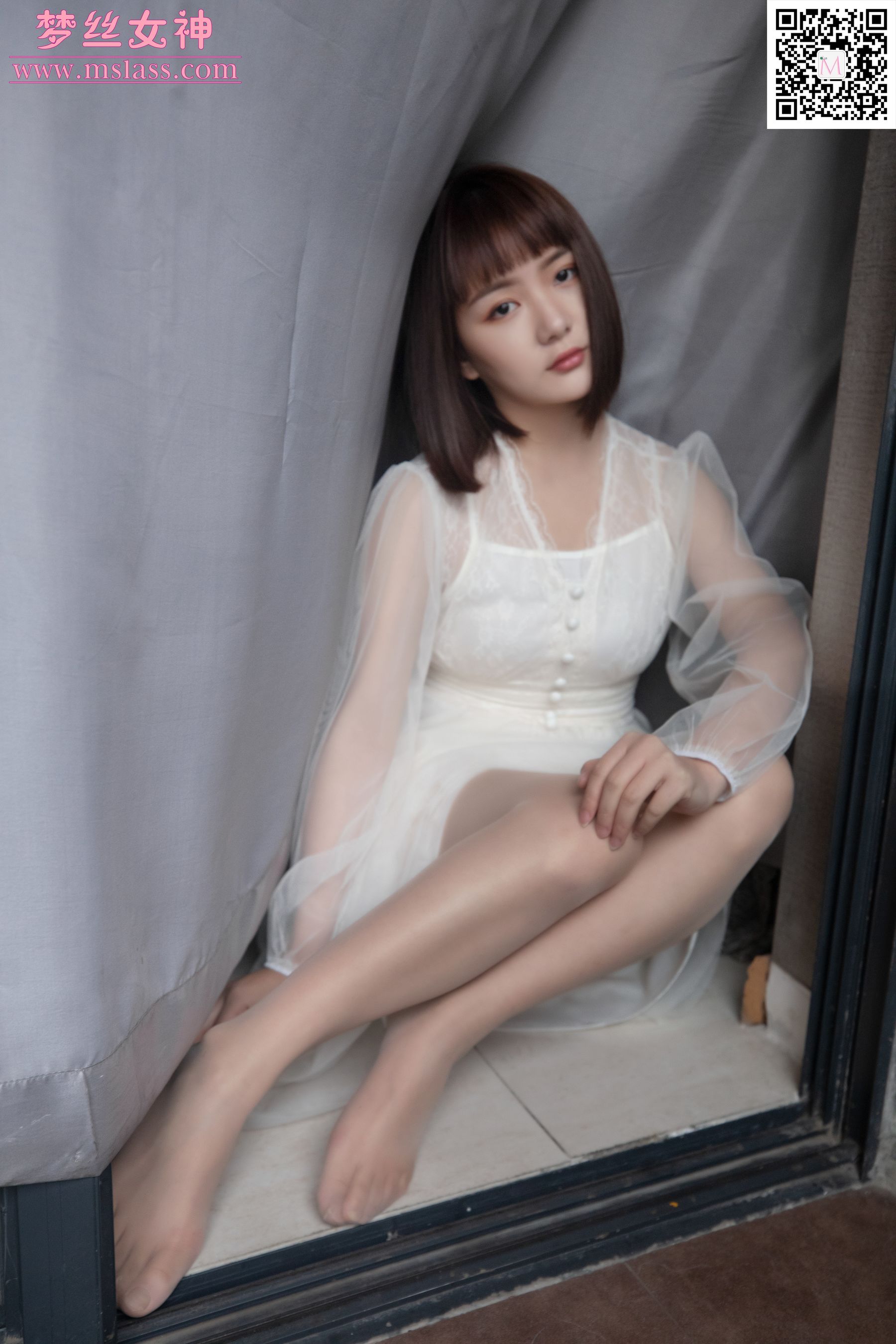 莎莎 透明白纱裙-图31