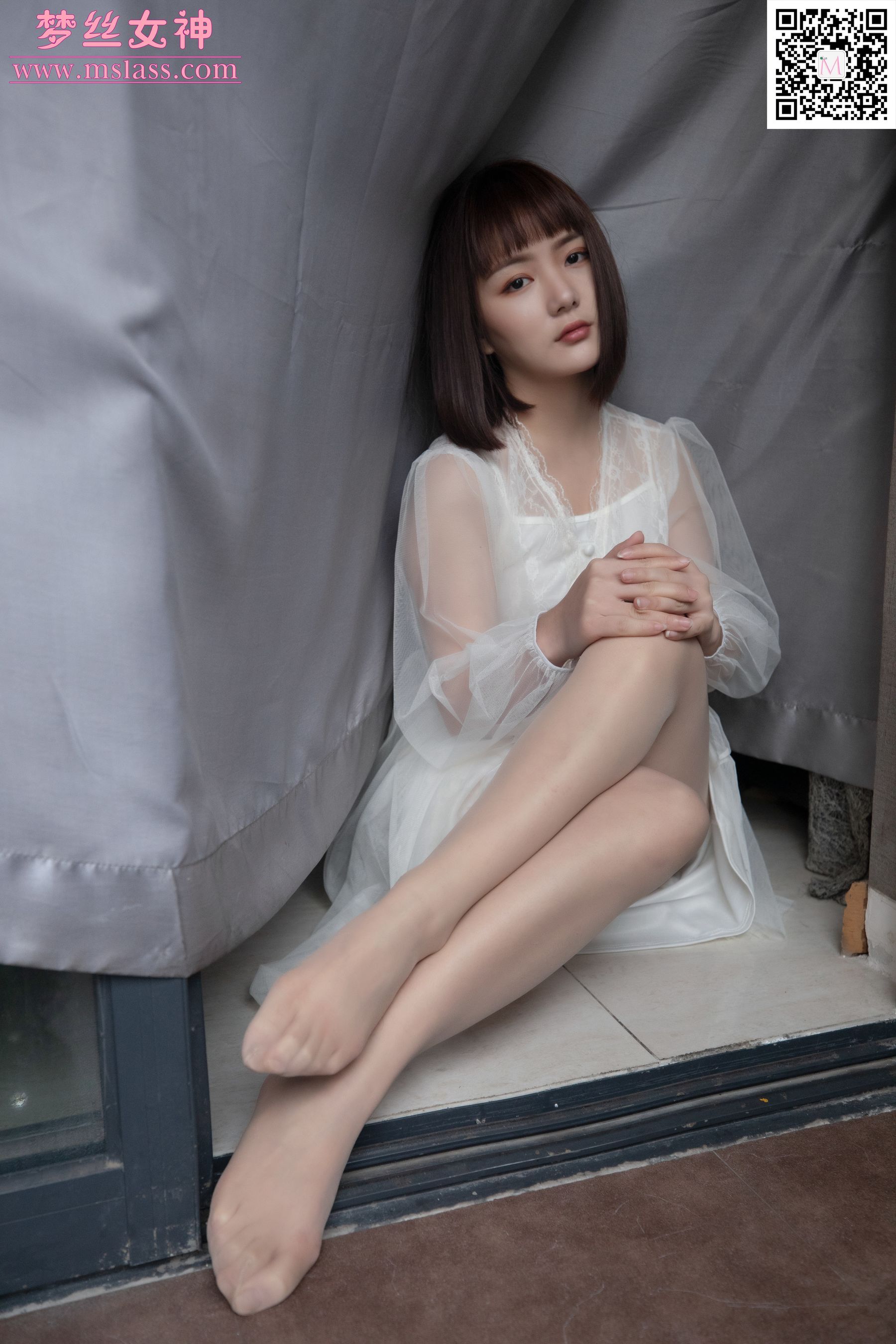 莎莎 透明白纱裙-图33