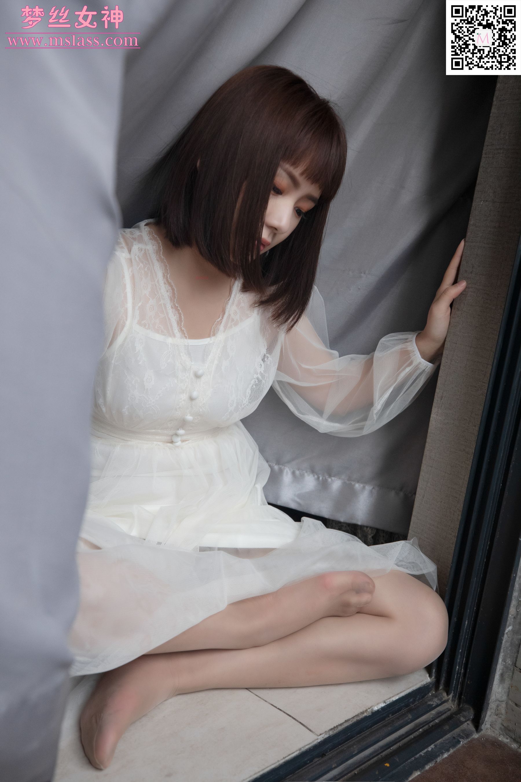 莎莎 透明白纱裙-图38