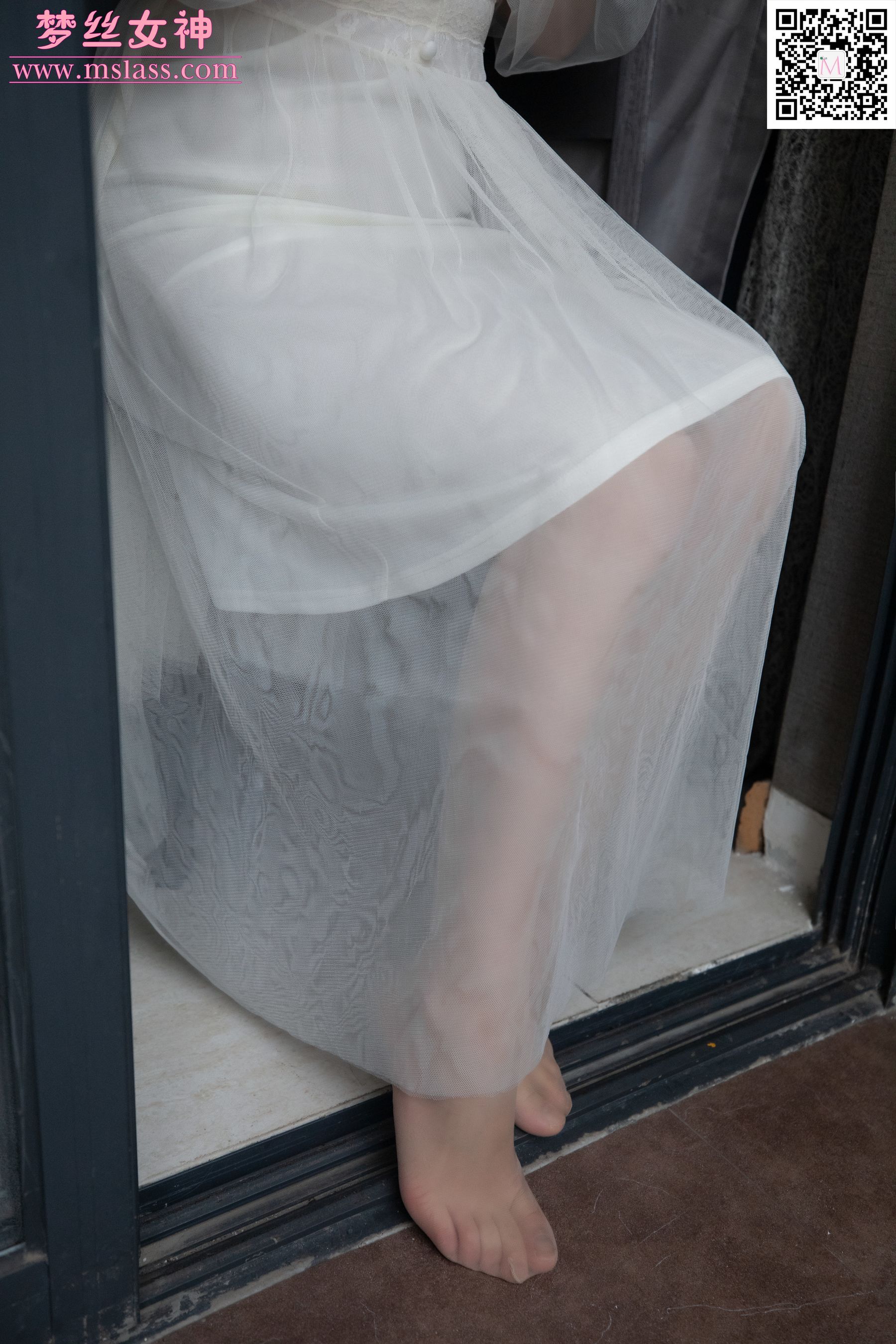 莎莎 透明白纱裙-图41