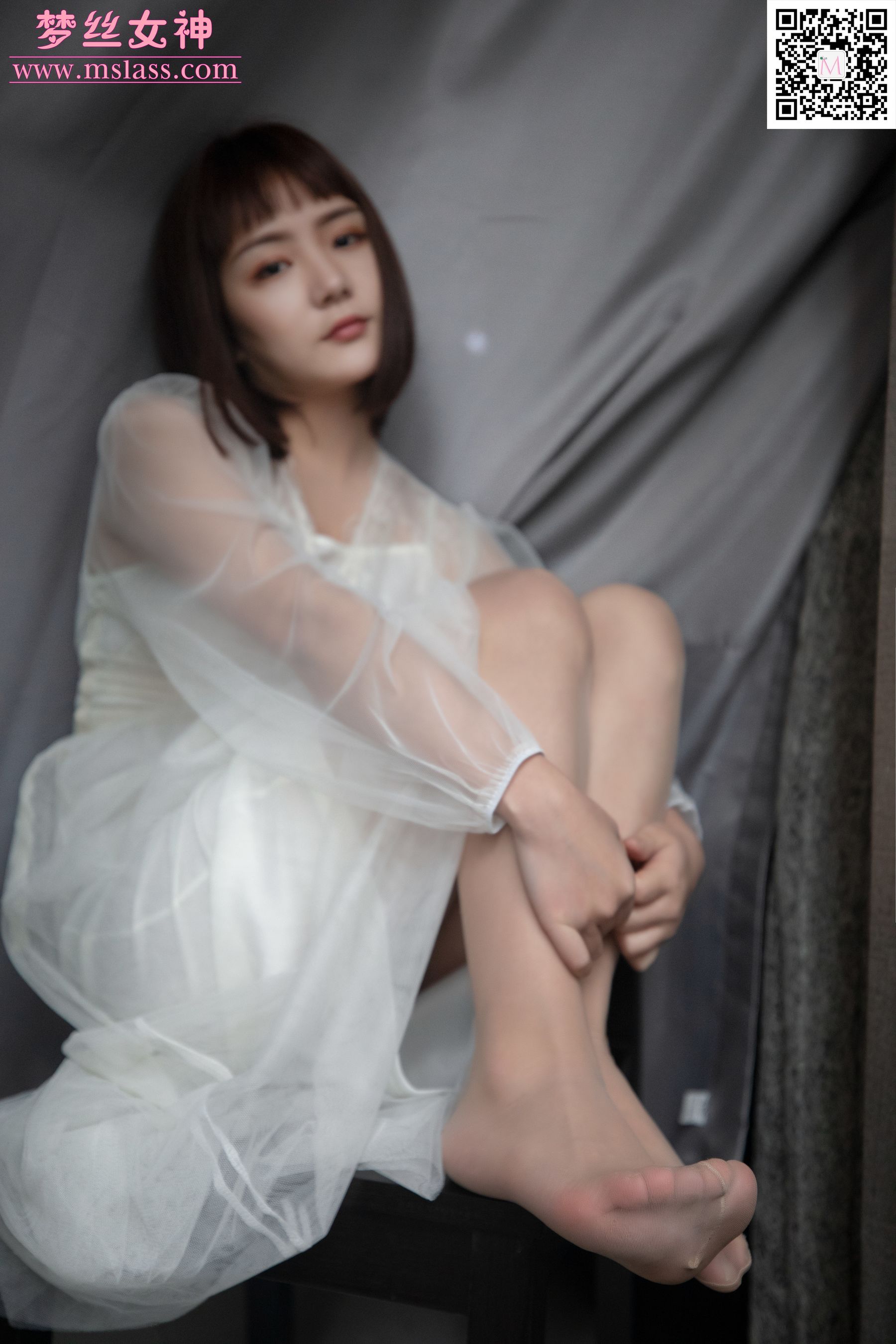 莎莎 透明白纱裙-图46