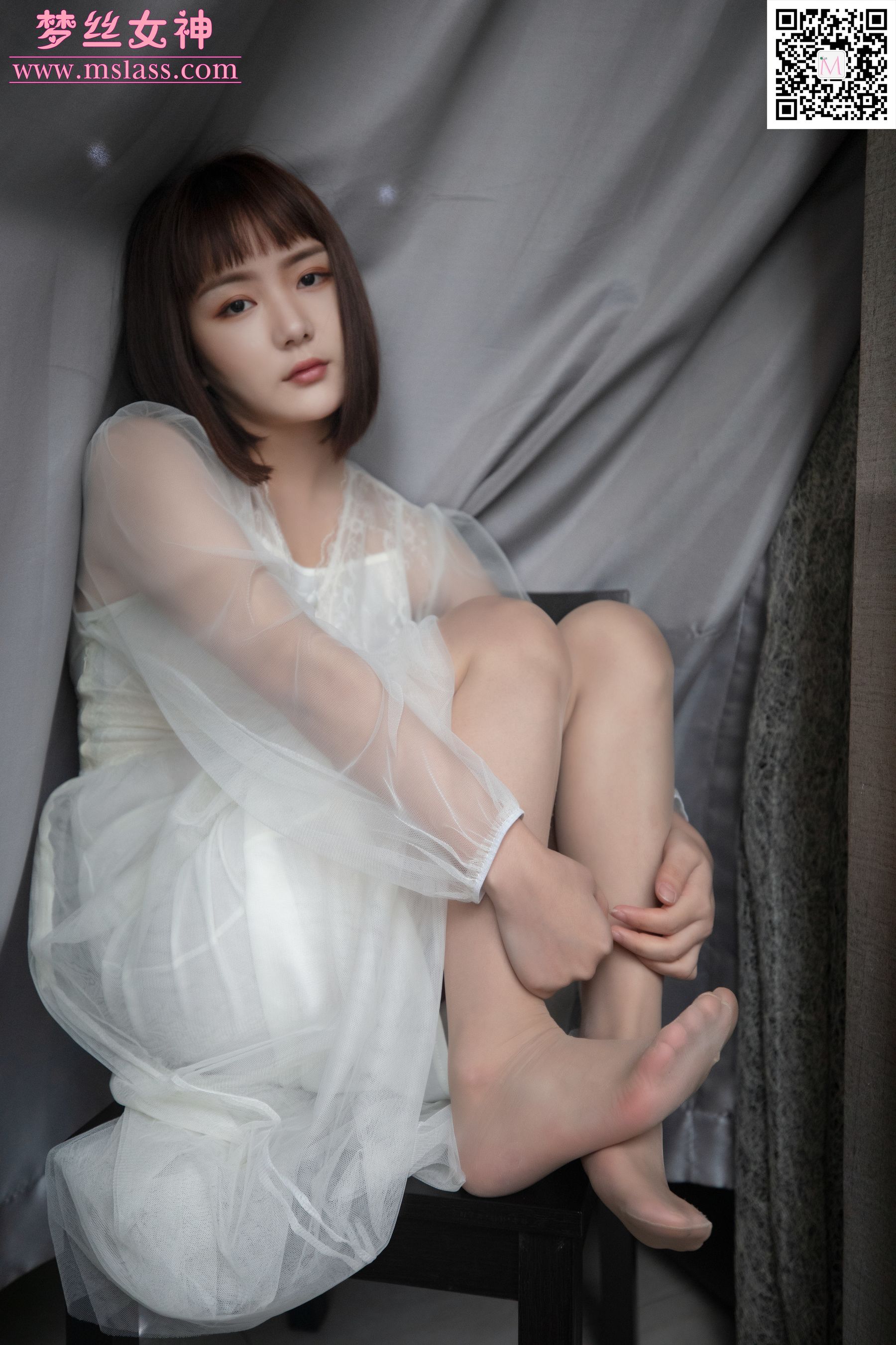 莎莎 透明白纱裙-图47