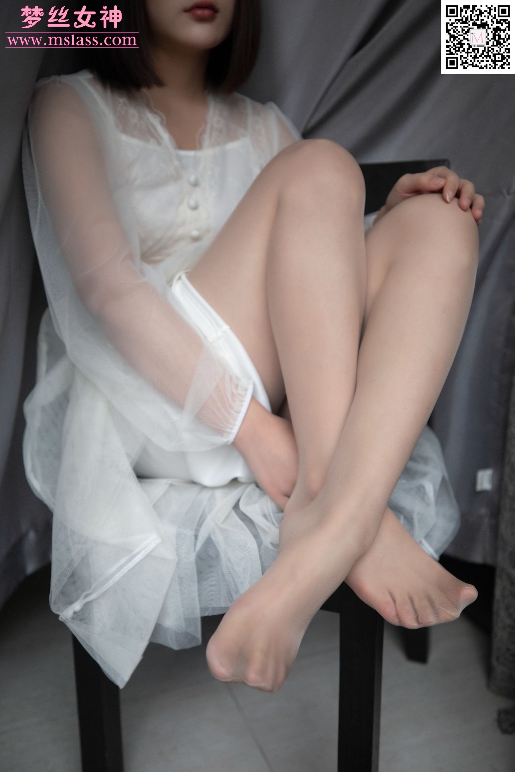 莎莎 透明白纱裙-图55